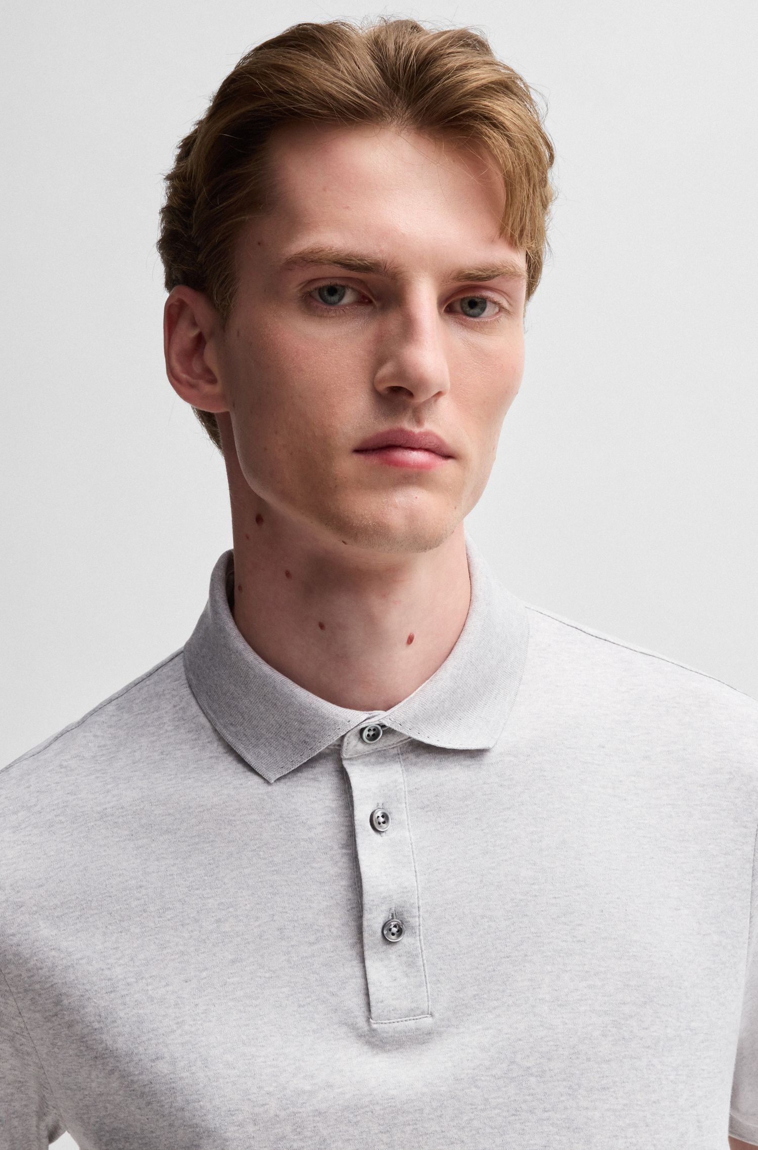 BOSS - Áo polo dáng regular fit từ cotton mercerized cao cấp