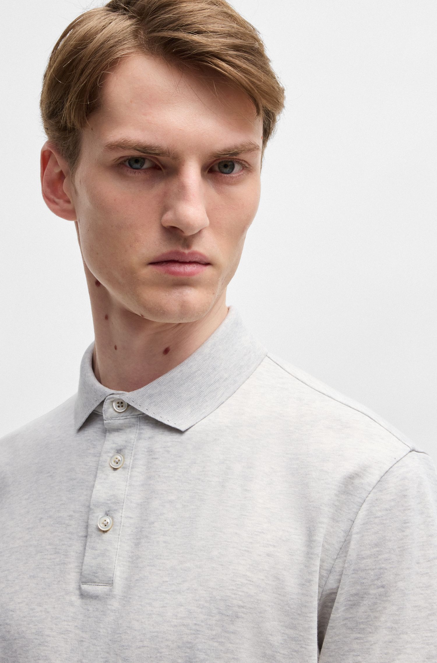 BOSS - Áo polo dáng regular fit từ cotton mercerized cao cấp