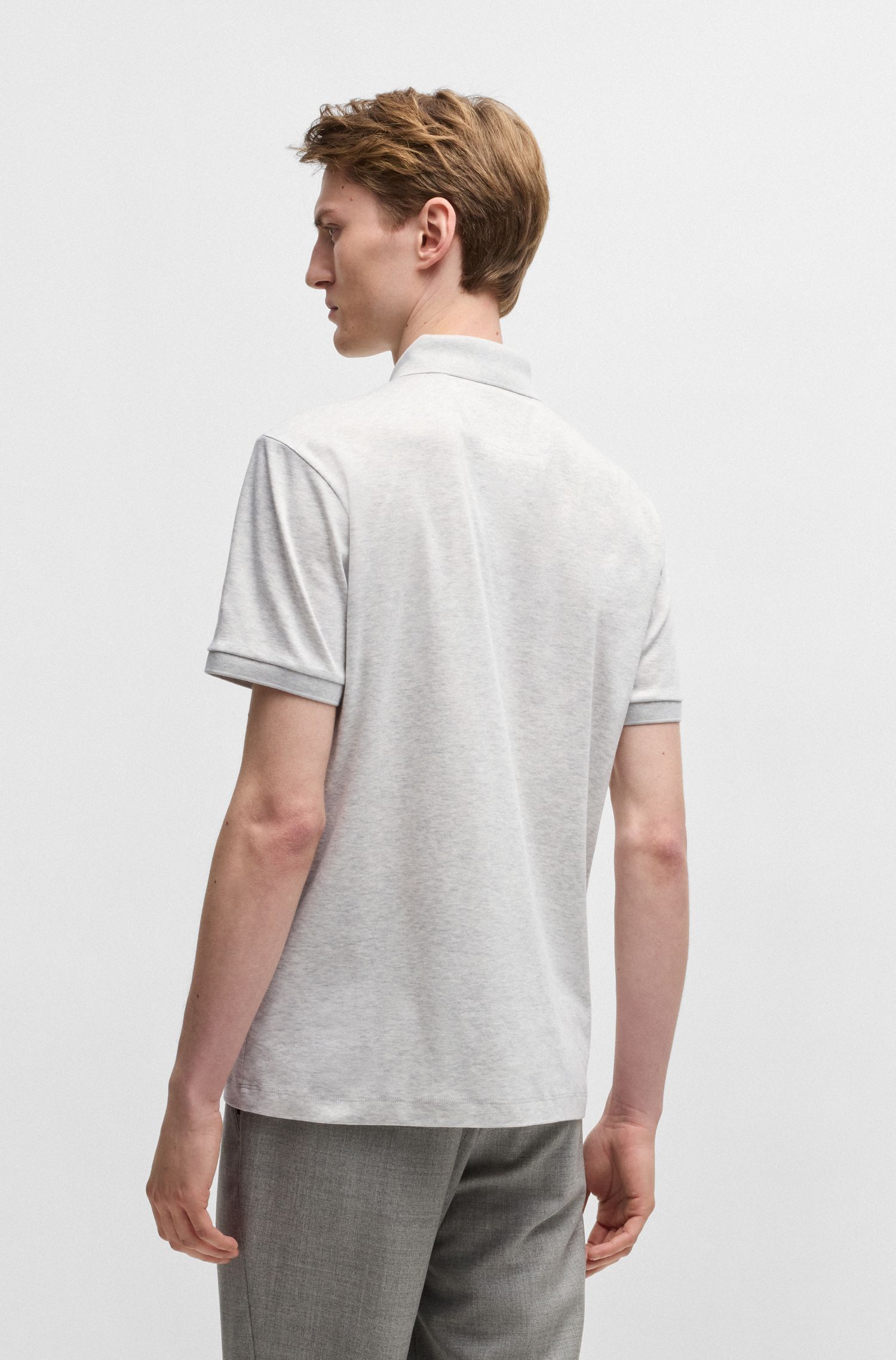 BOSS - Áo polo dáng regular fit từ cotton mercerized cao cấp