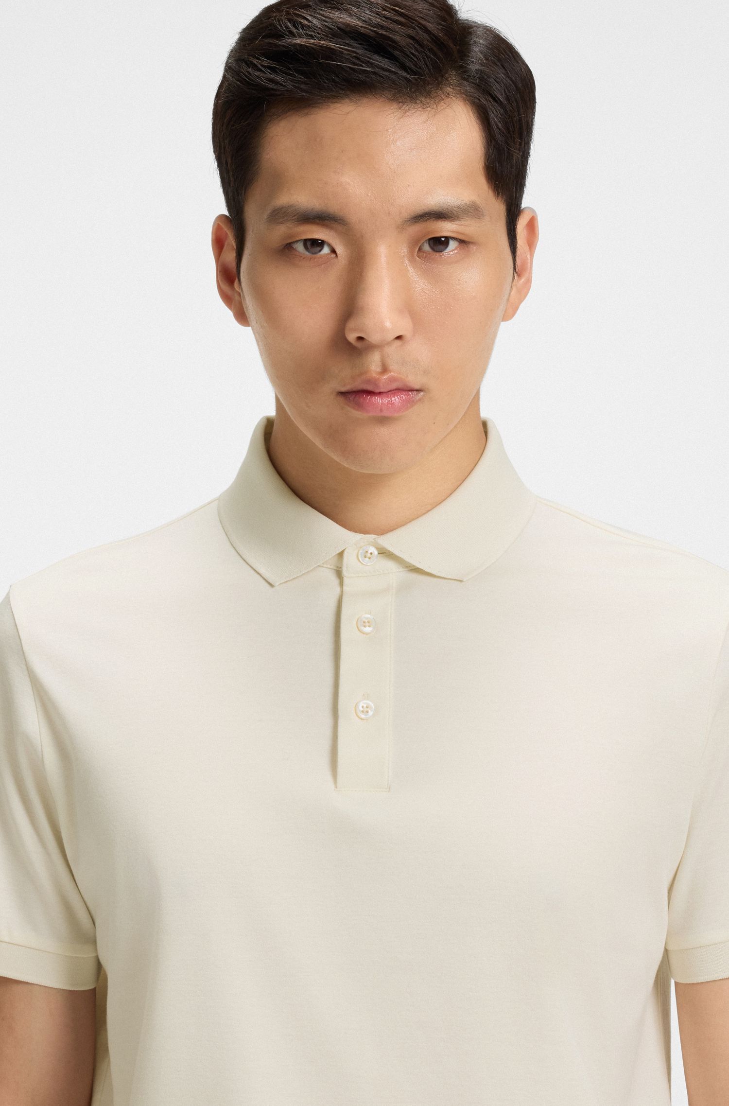 BOSS - Áo polo dáng regular fit từ cotton mercerized cao cấp