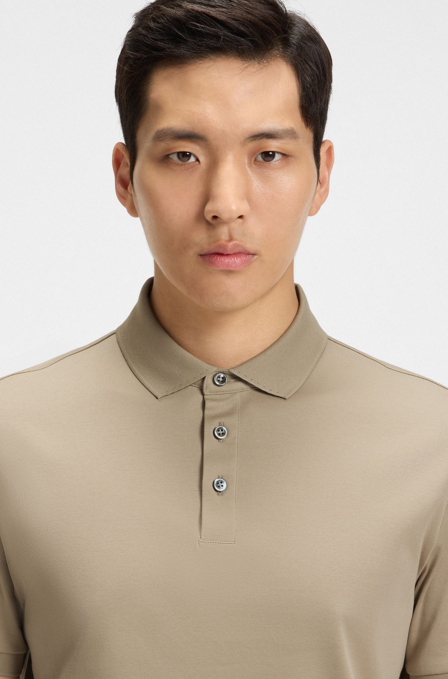 BOSS - Áo polo dáng regular fit từ cotton mercerized cao cấp