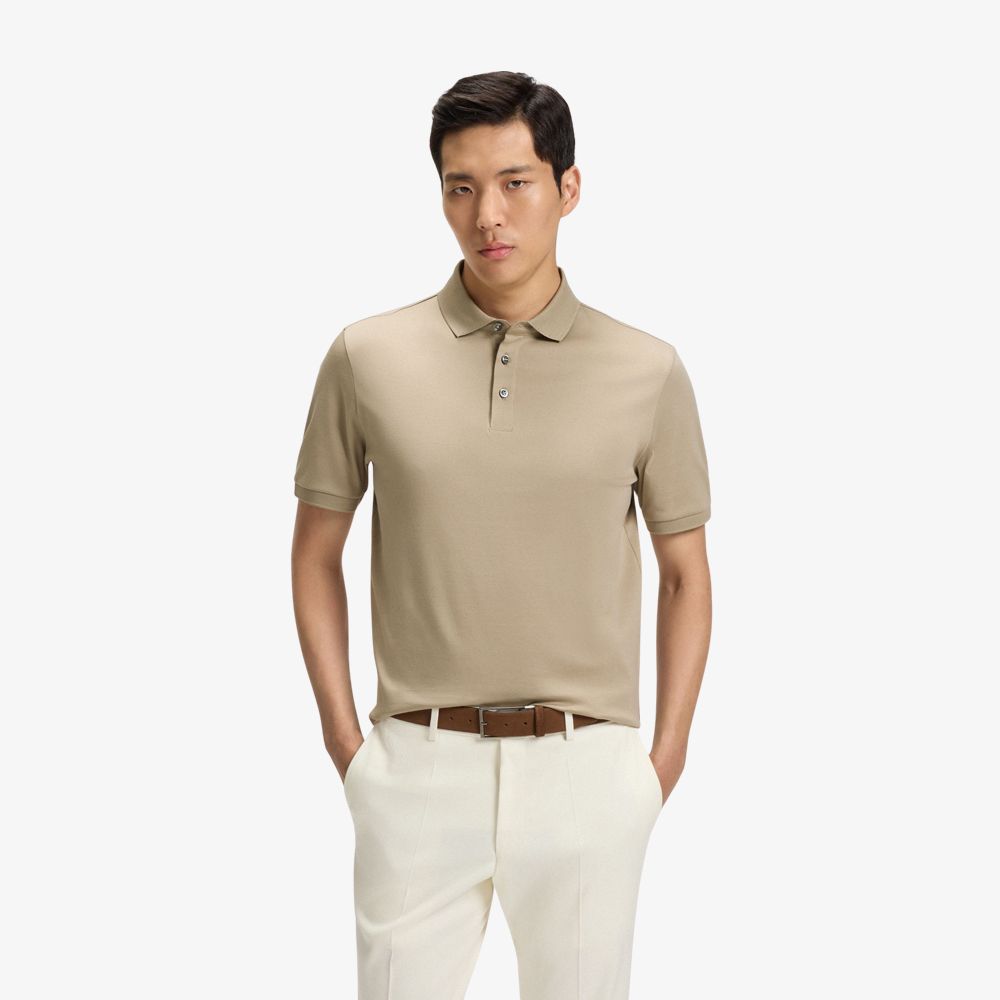BOSS - Áo polo dáng regular fit từ cotton mercerized cao cấp