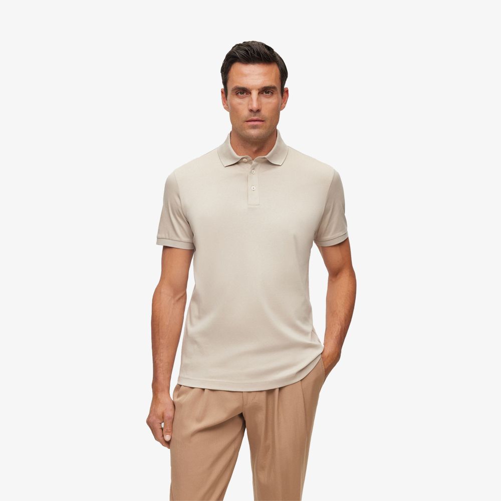 BOSS - Áo polo dáng regular fit từ cotton mercerized cao cấp
