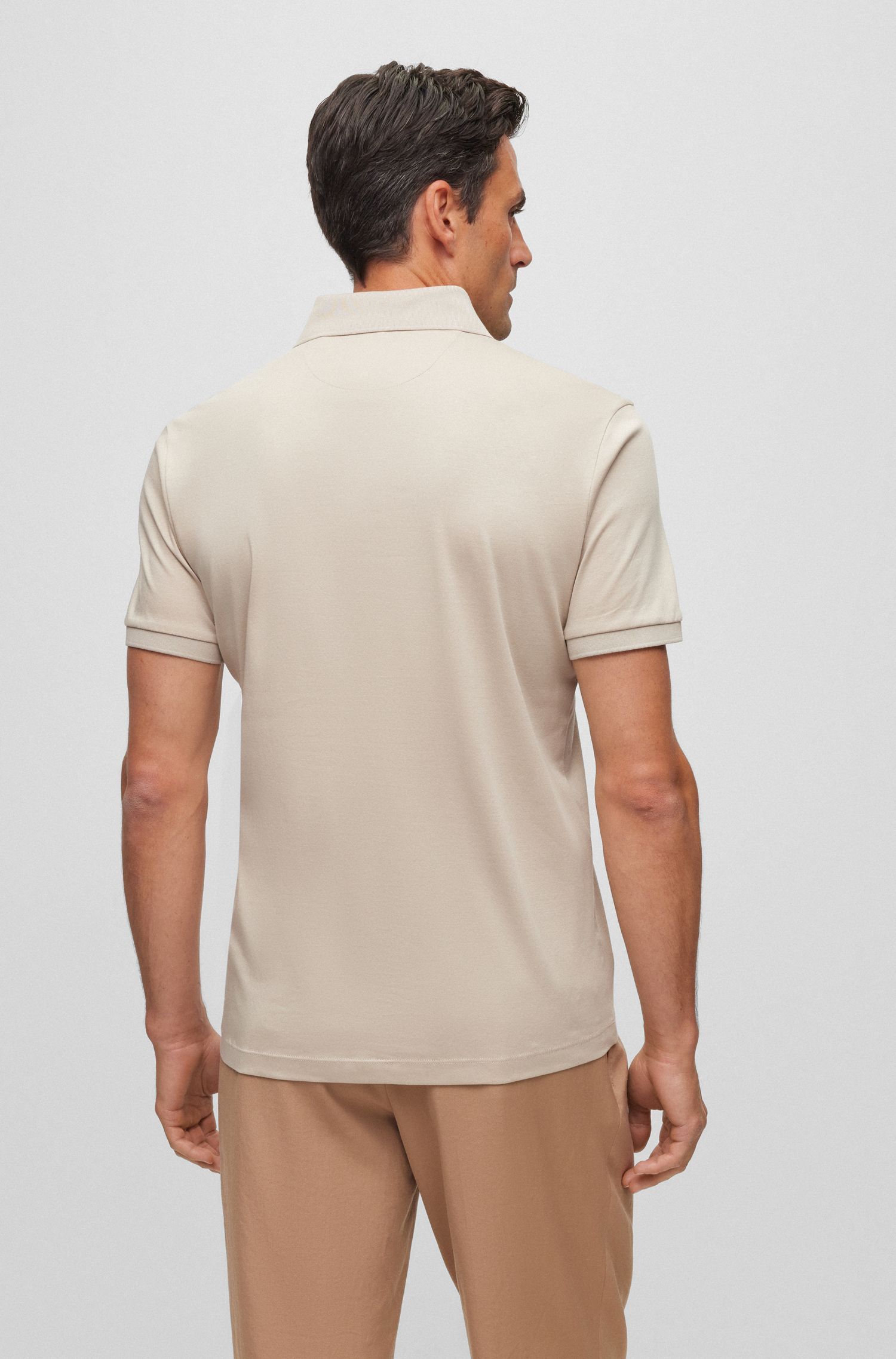 BOSS - Áo polo dáng regular fit từ cotton mercerized cao cấp