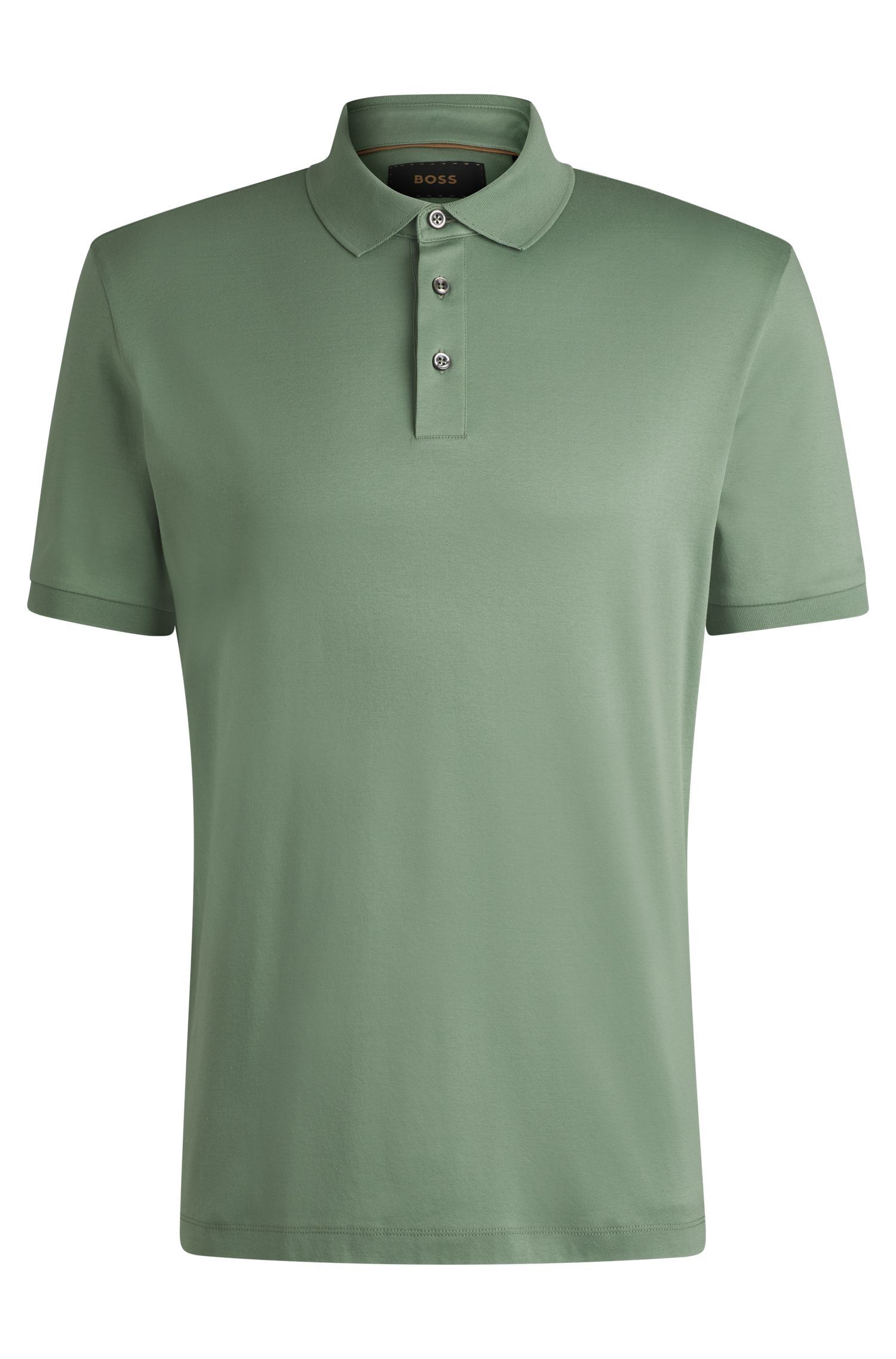 BOSS - Áo polo dáng regular fit từ cotton mercerized cao cấp