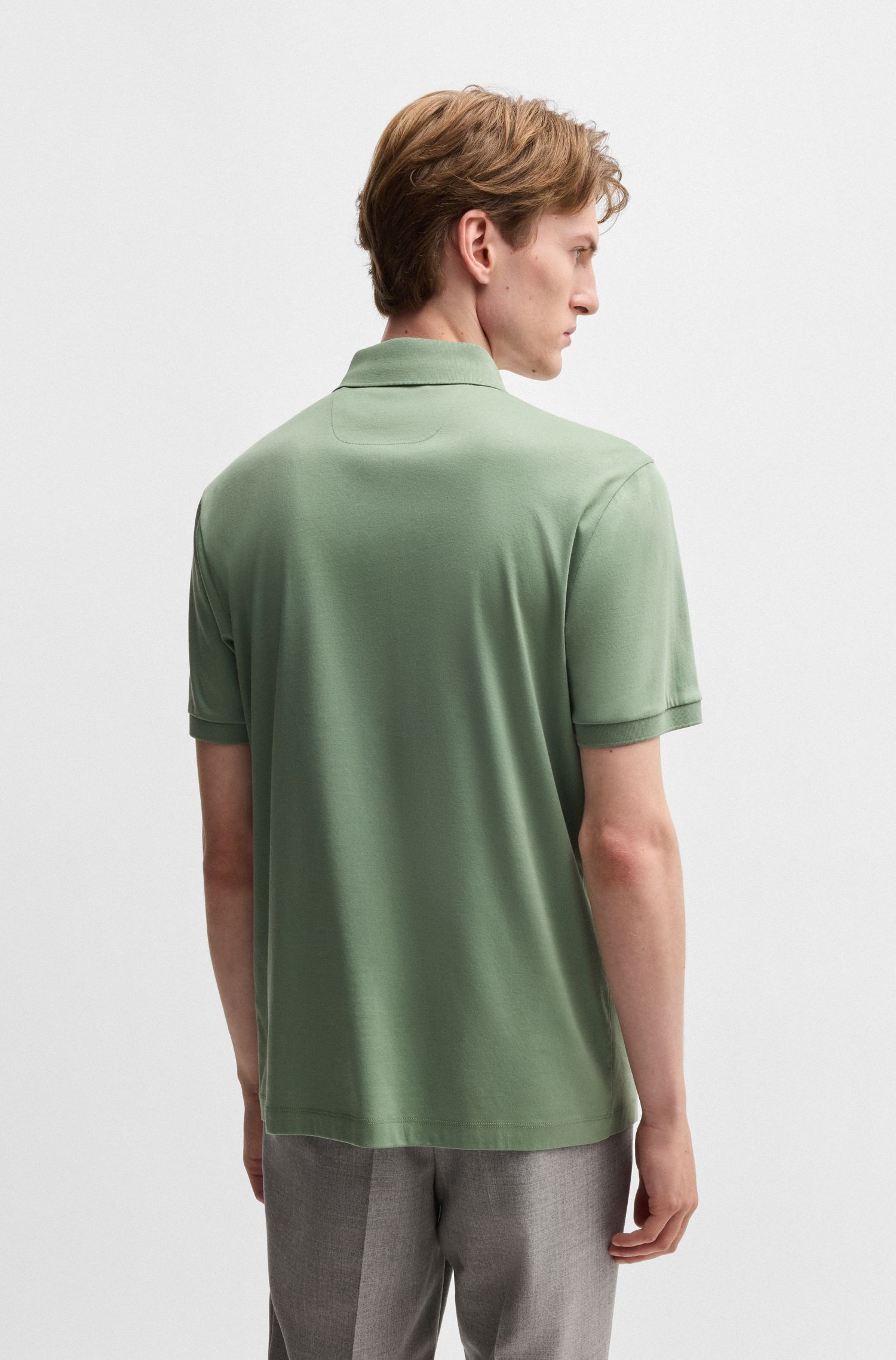 BOSS - Áo polo dáng regular fit từ cotton mercerized cao cấp