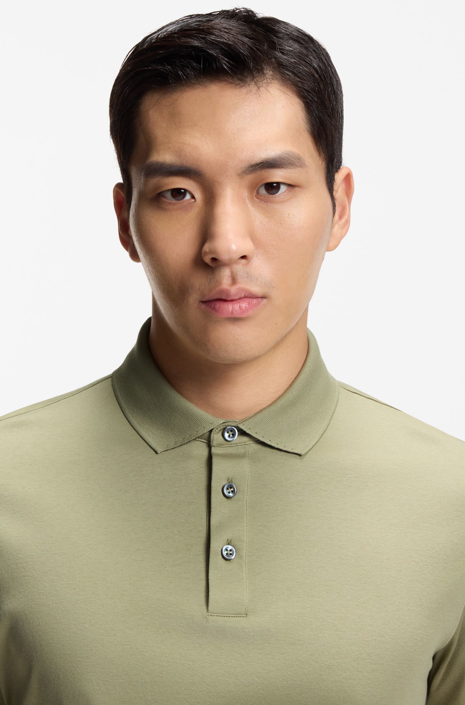 BOSS - Áo polo dáng regular fit từ cotton mercerized cao cấp