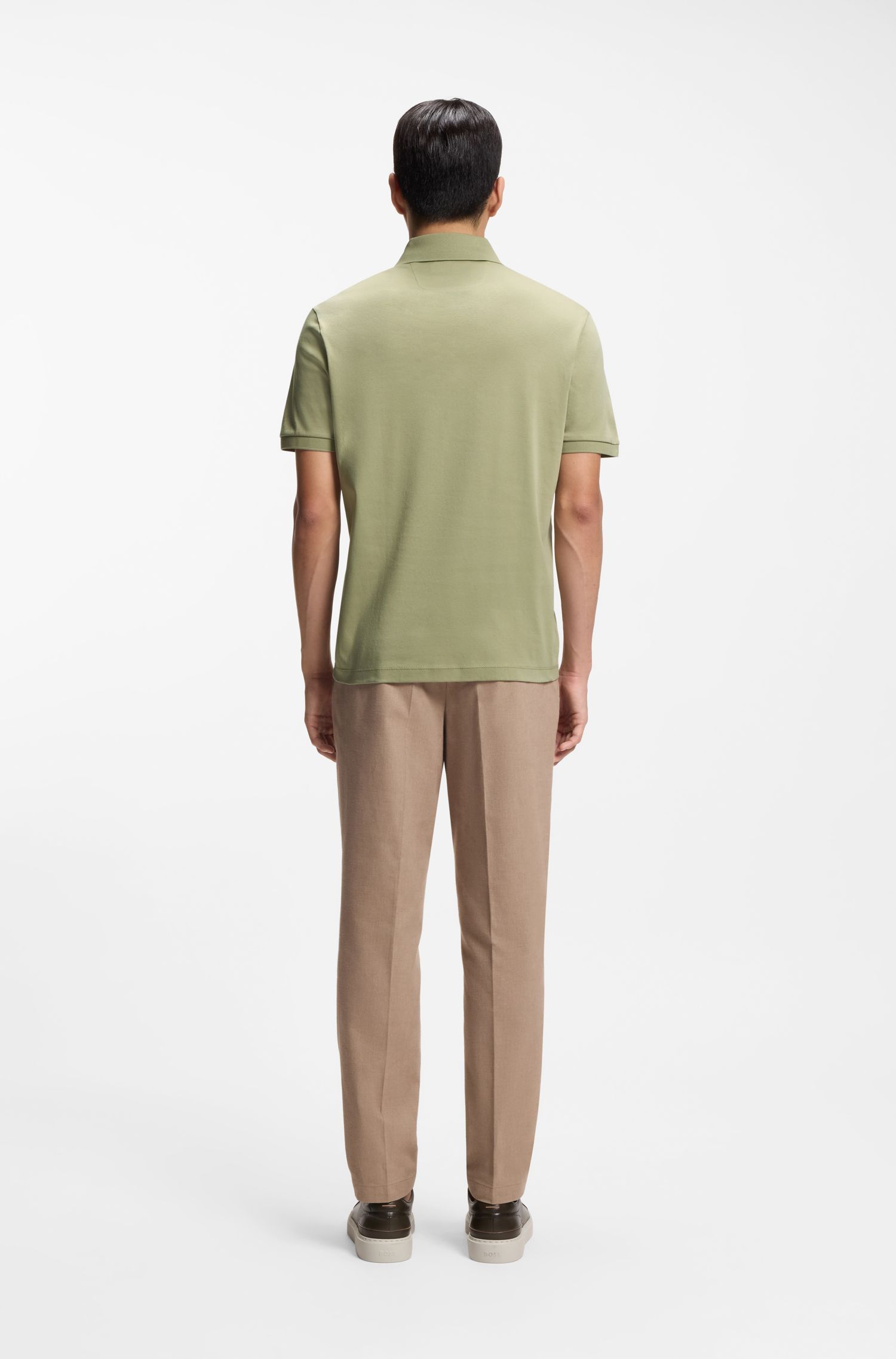 BOSS - Áo polo dáng regular fit từ cotton mercerized cao cấp