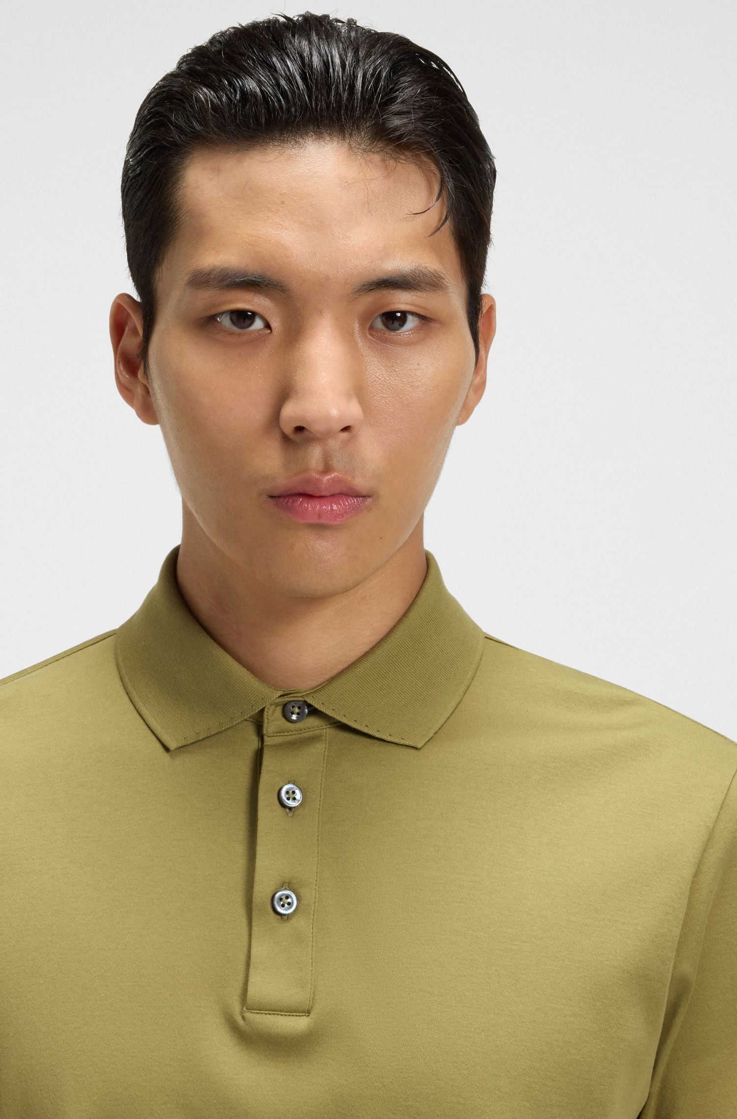 BOSS - Áo polo dáng regular fit từ cotton mercerized cao cấp