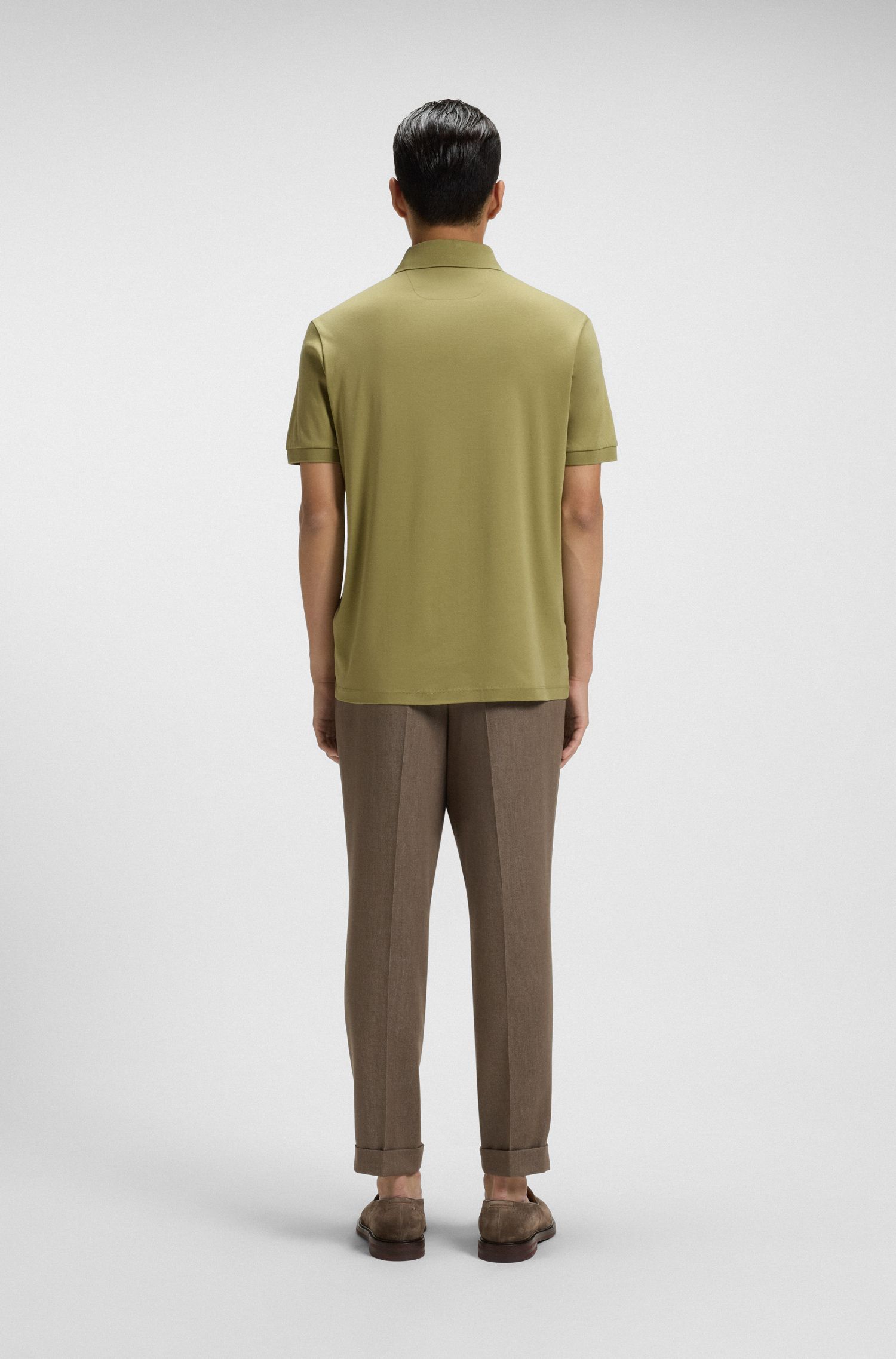 BOSS - Áo polo dáng regular fit từ cotton mercerized cao cấp