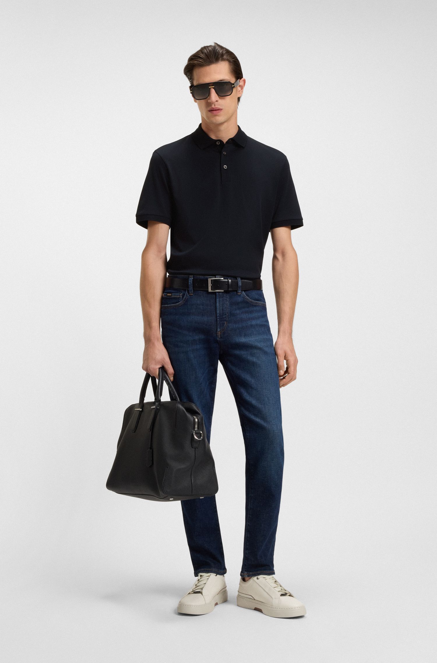 BOSS - Áo polo dáng regular fit từ cotton mercerized cao cấp