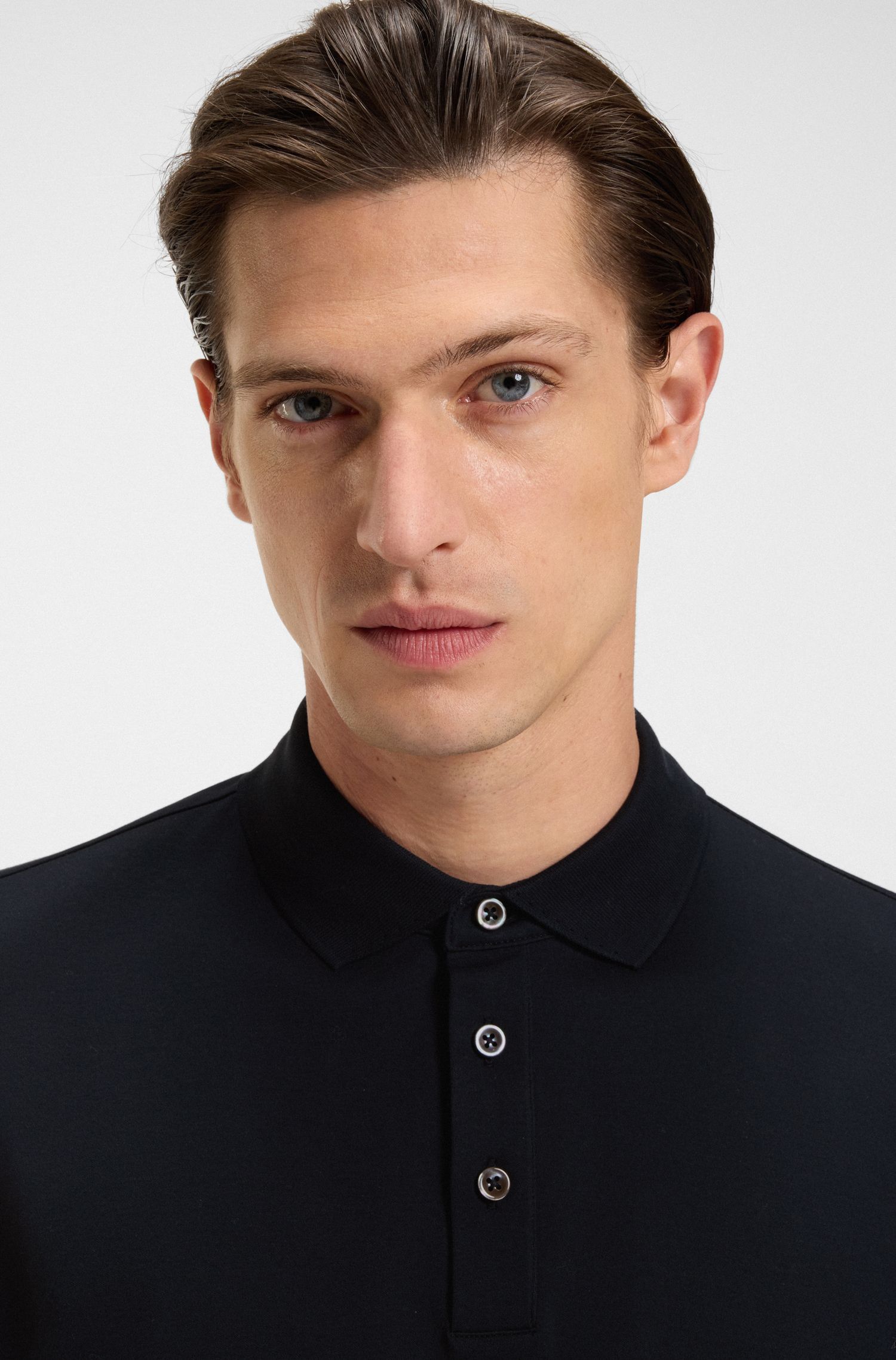 BOSS - Áo polo dáng regular fit từ cotton mercerized cao cấp