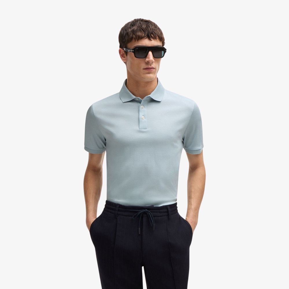 BOSS - Áo polo dáng regular fit từ cotton mercerized cao cấp