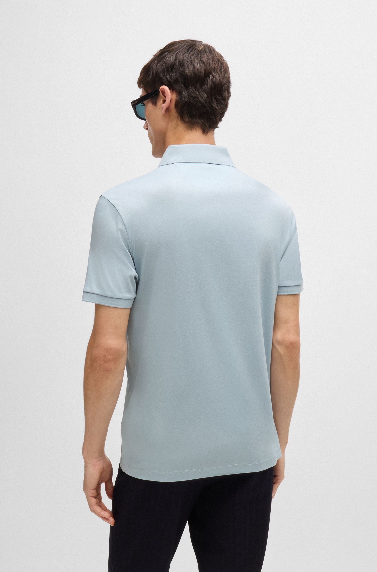 BOSS - Áo polo dáng regular fit từ cotton mercerized cao cấp