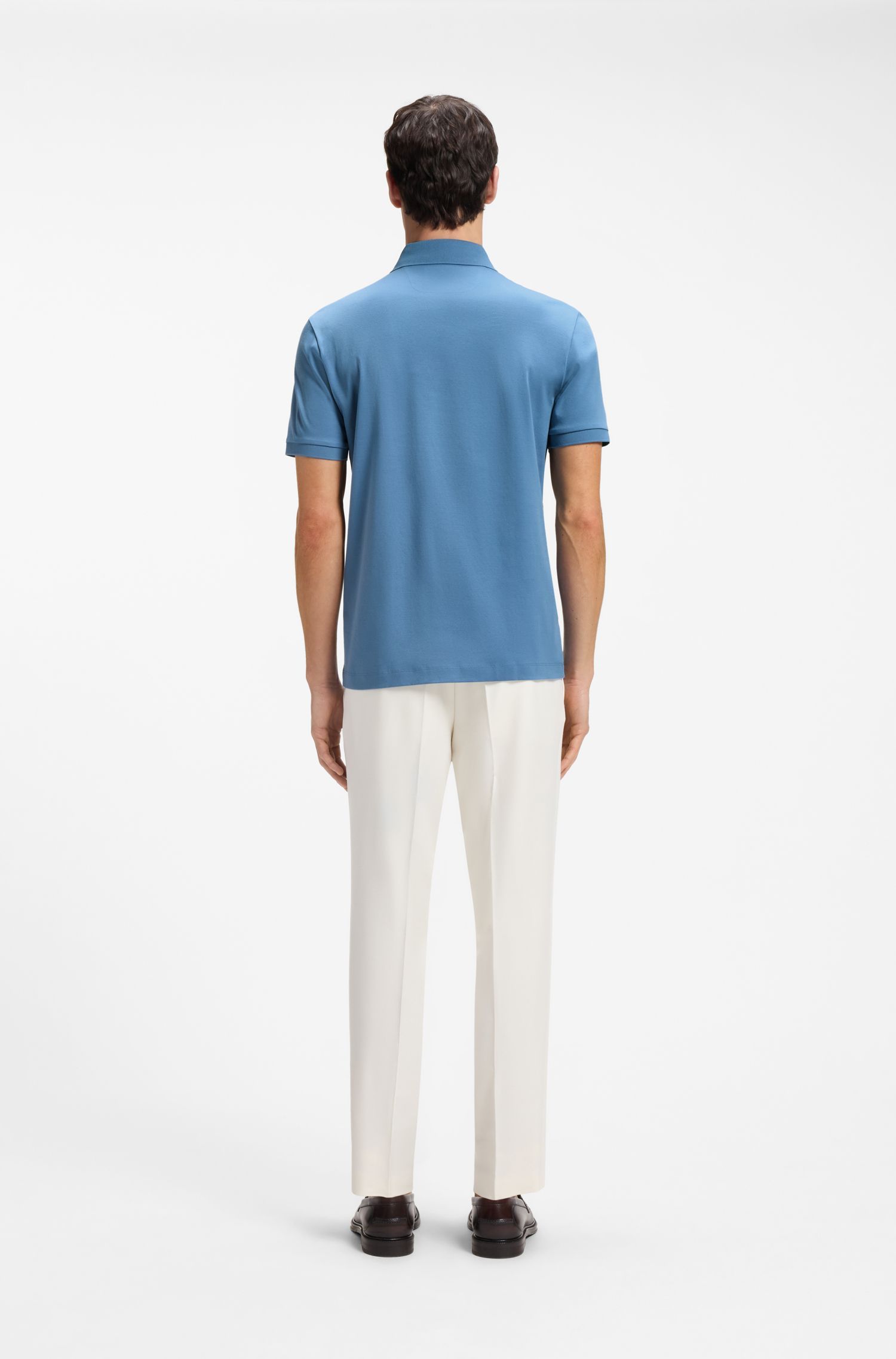 Áo polo dáng regular fit từ cotton mercerized cao cấp