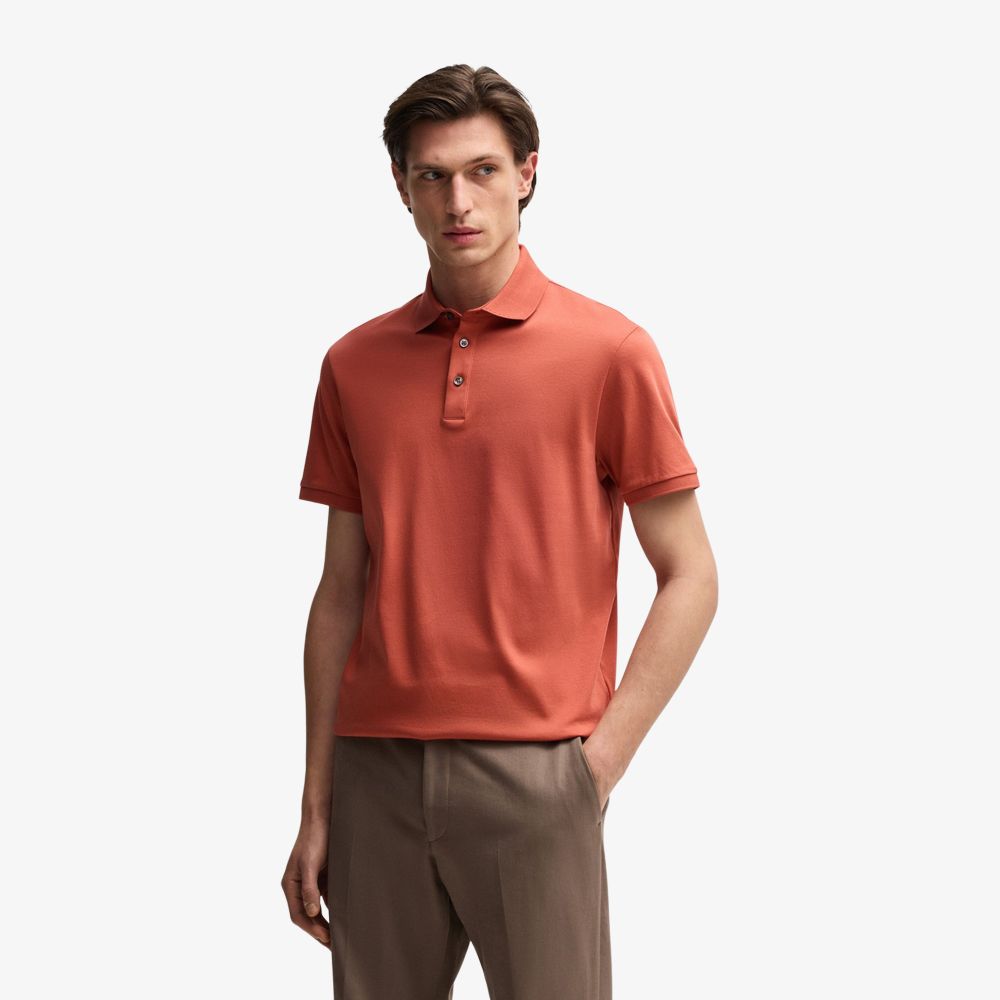 BOSS - Áo polo dáng regular fit từ cotton mercerized cao cấp