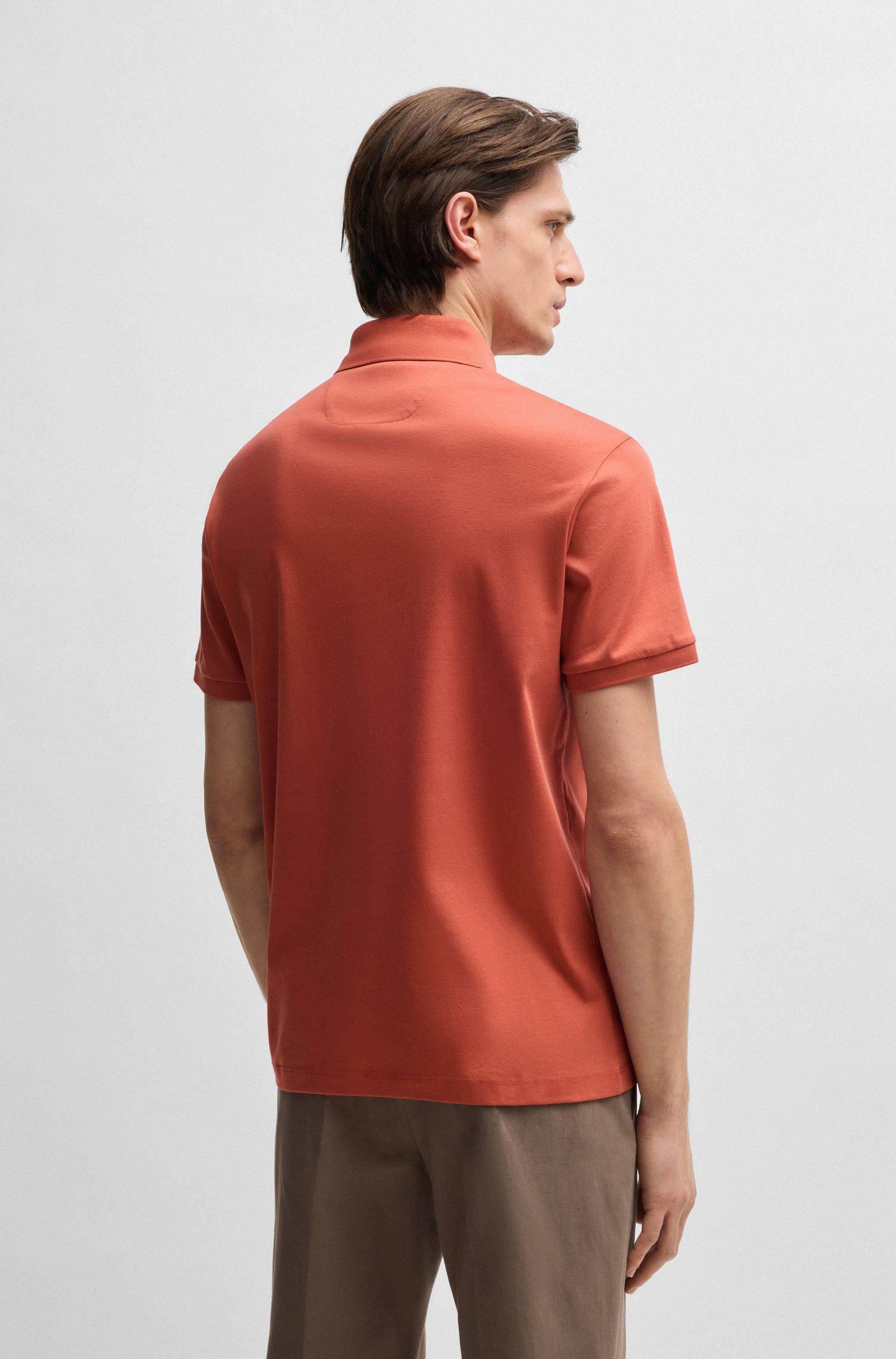 BOSS - Áo polo dáng regular fit từ cotton mercerized cao cấp