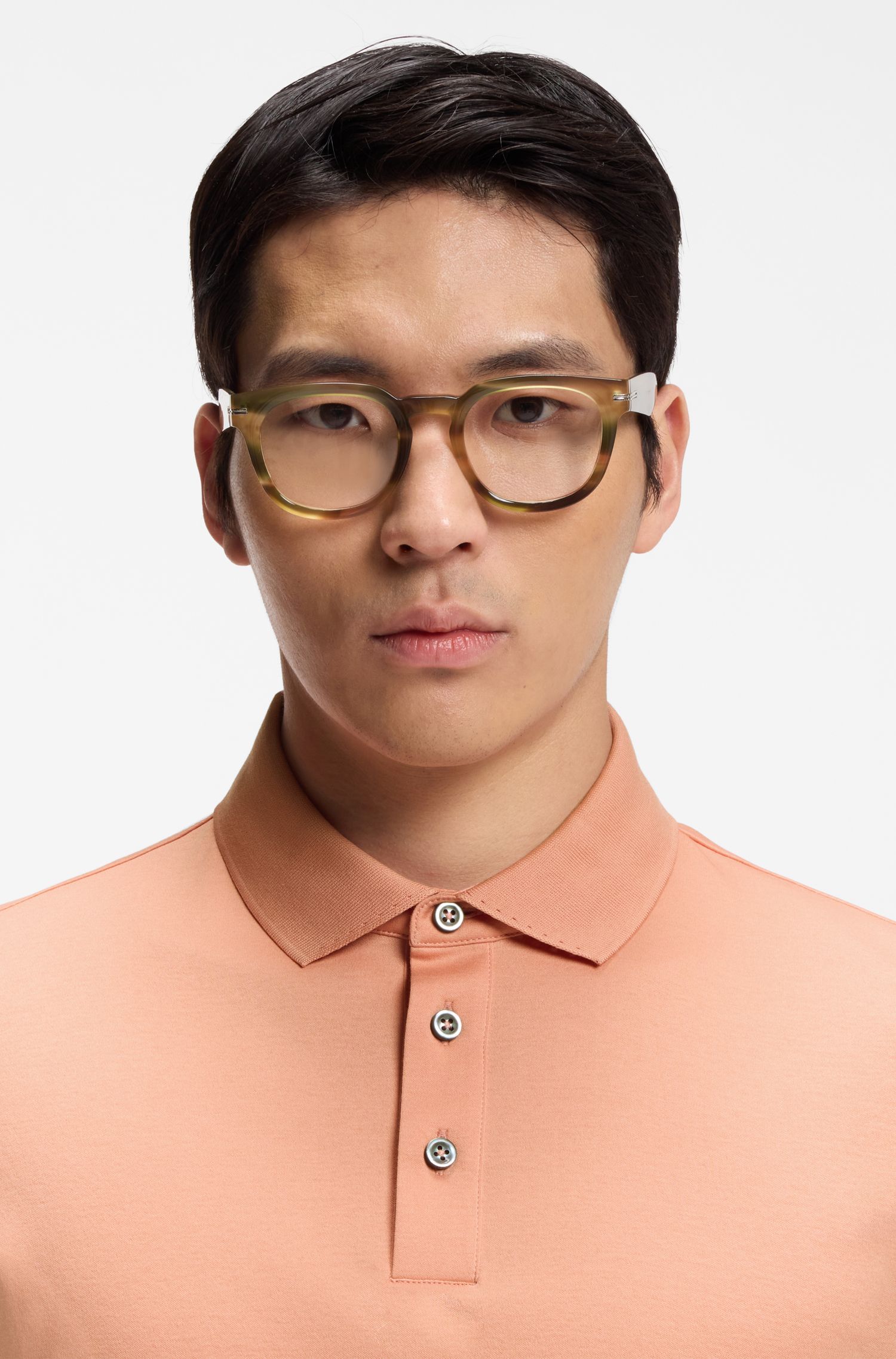 BOSS - Áo polo dáng regular fit từ cotton mercerized cao cấp