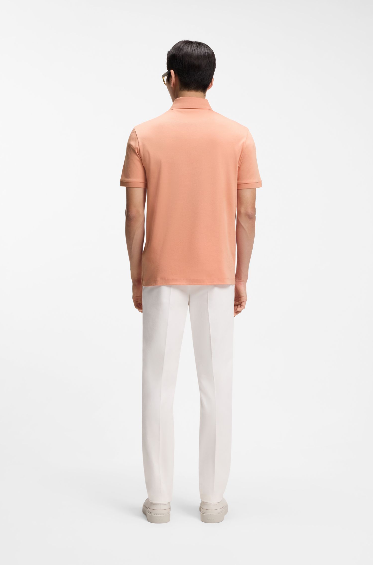BOSS - Áo polo dáng regular fit từ cotton mercerized cao cấp