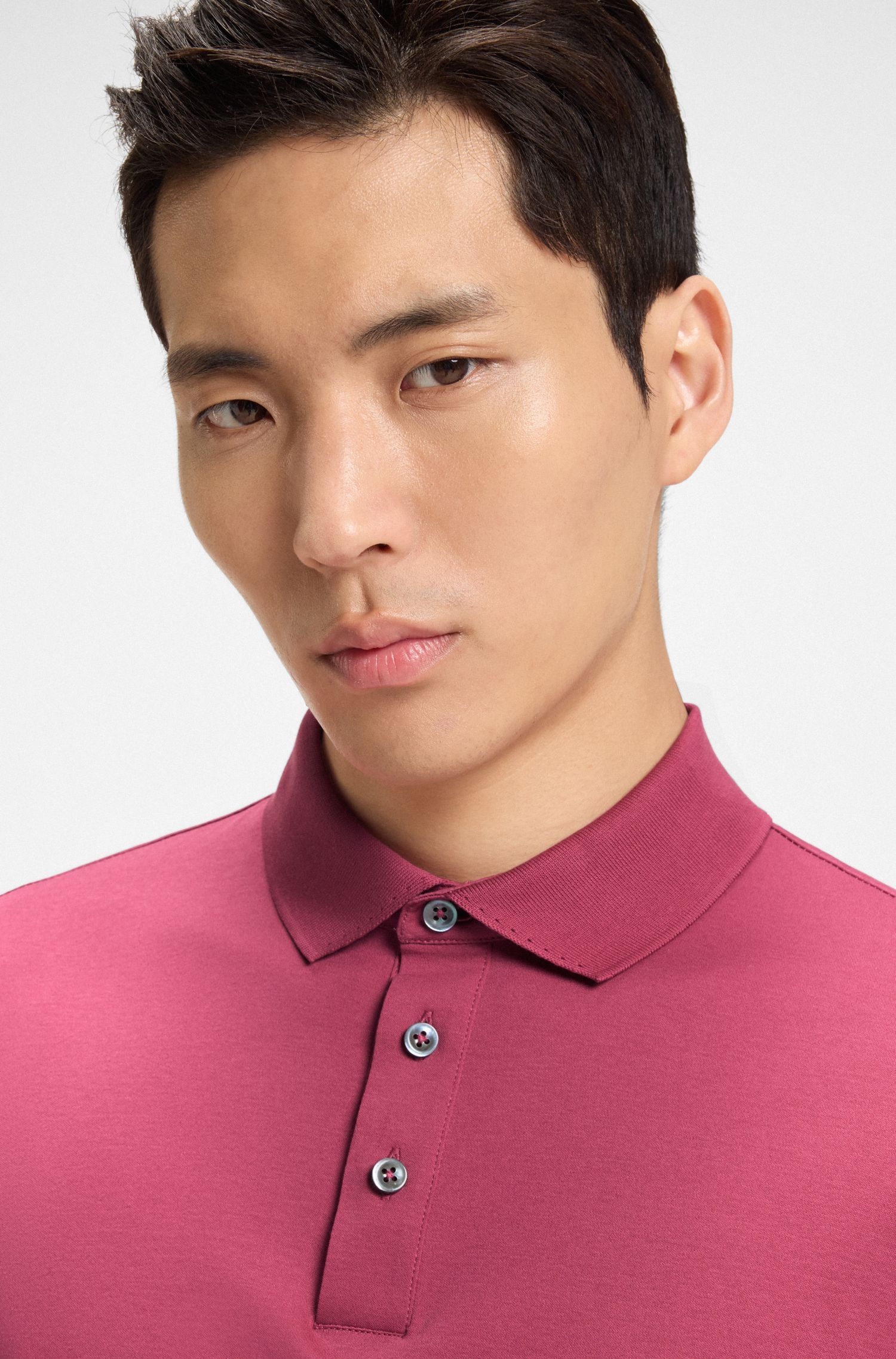 BOSS - Áo polo dáng regular fit từ cotton mercerized cao cấp