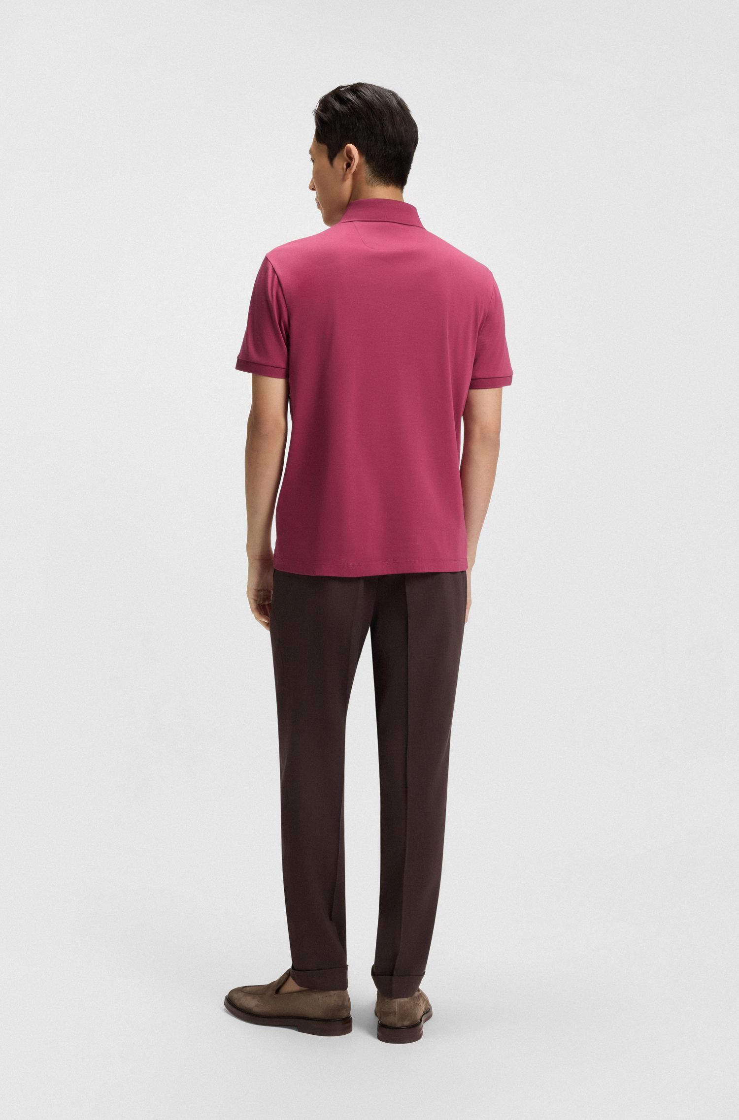 BOSS - Áo polo dáng regular fit từ cotton mercerized cao cấp