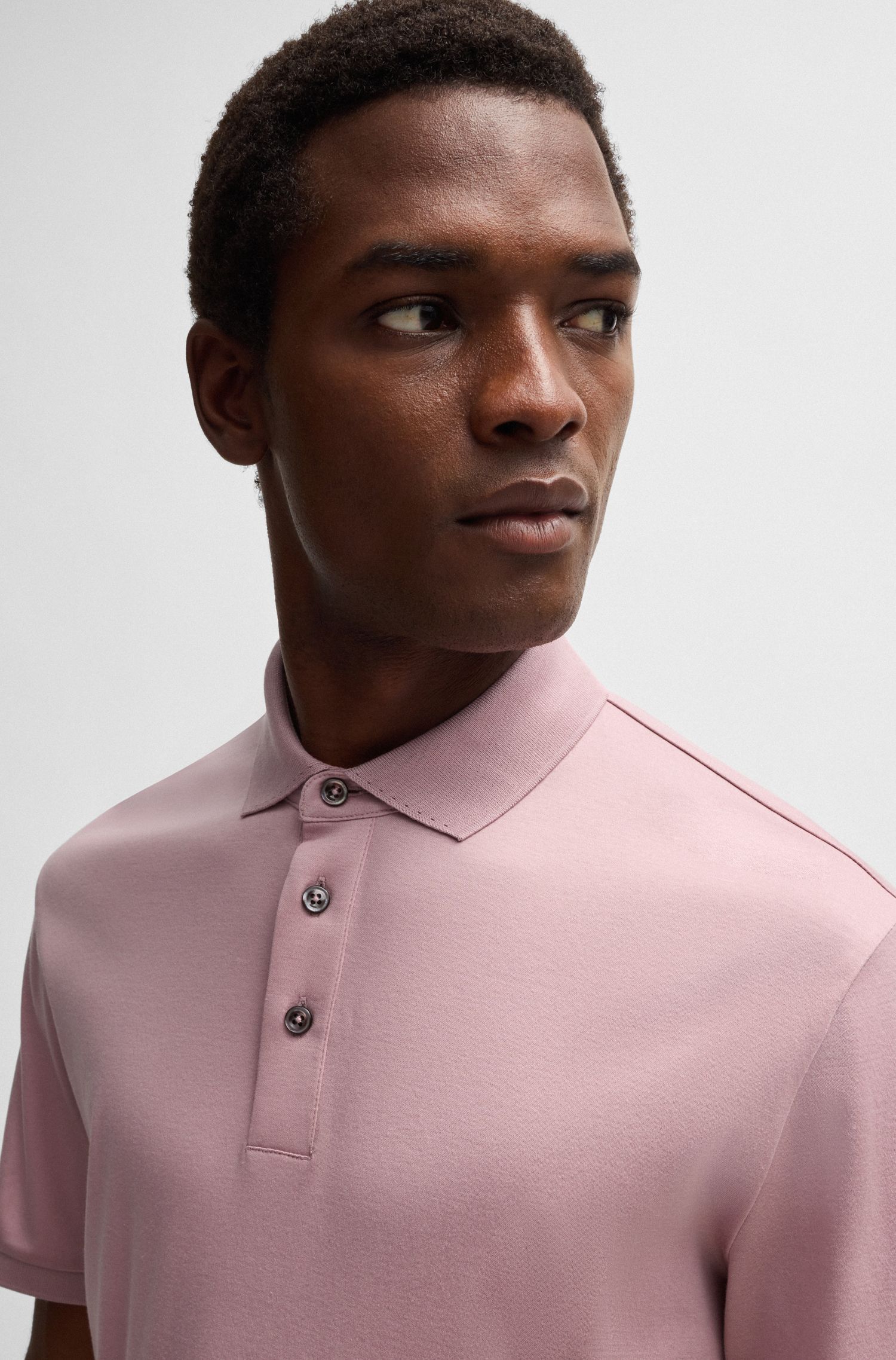 BOSS - Áo polo dáng regular fit từ cotton mercerized cao cấp