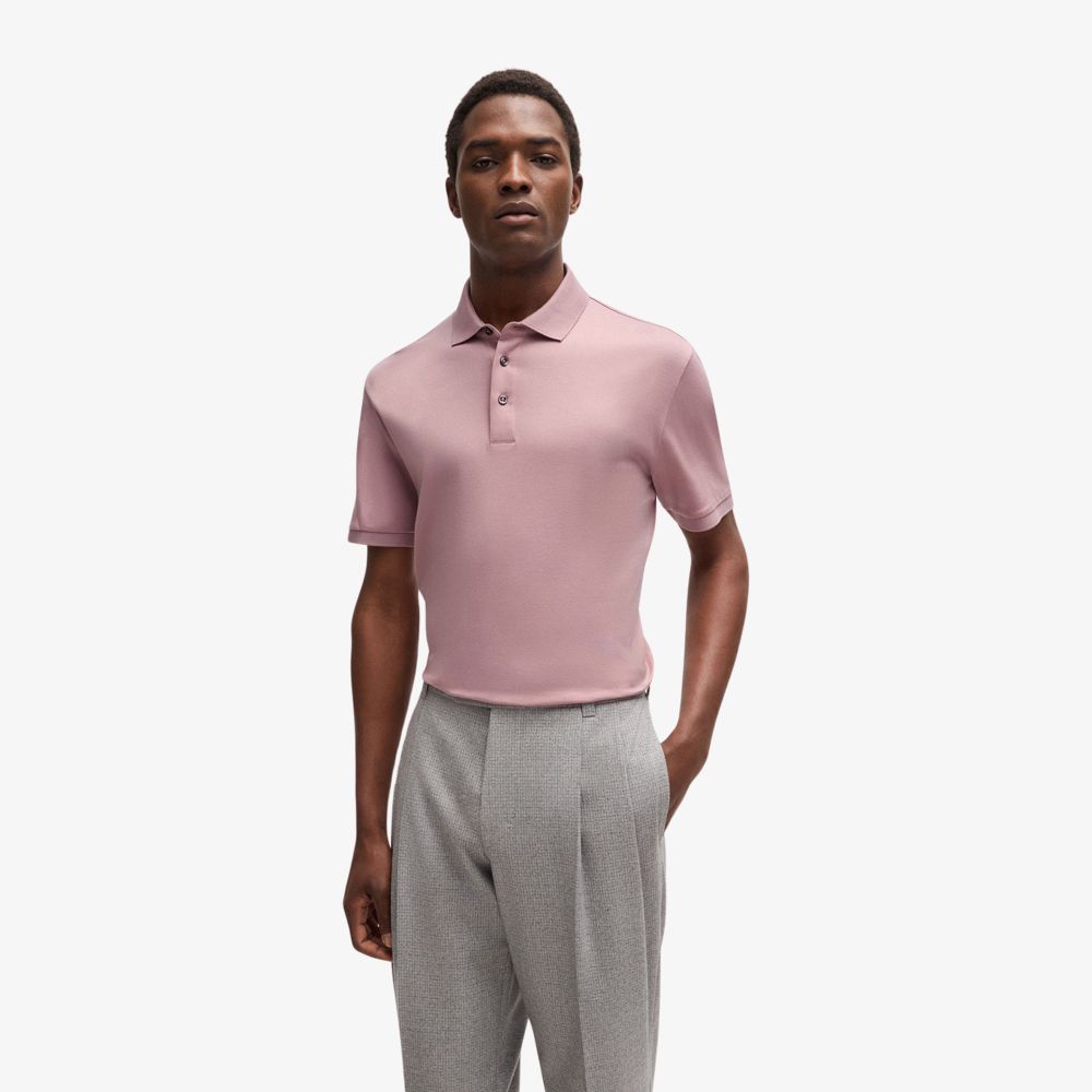 BOSS - Áo polo dáng regular fit từ cotton mercerized cao cấp