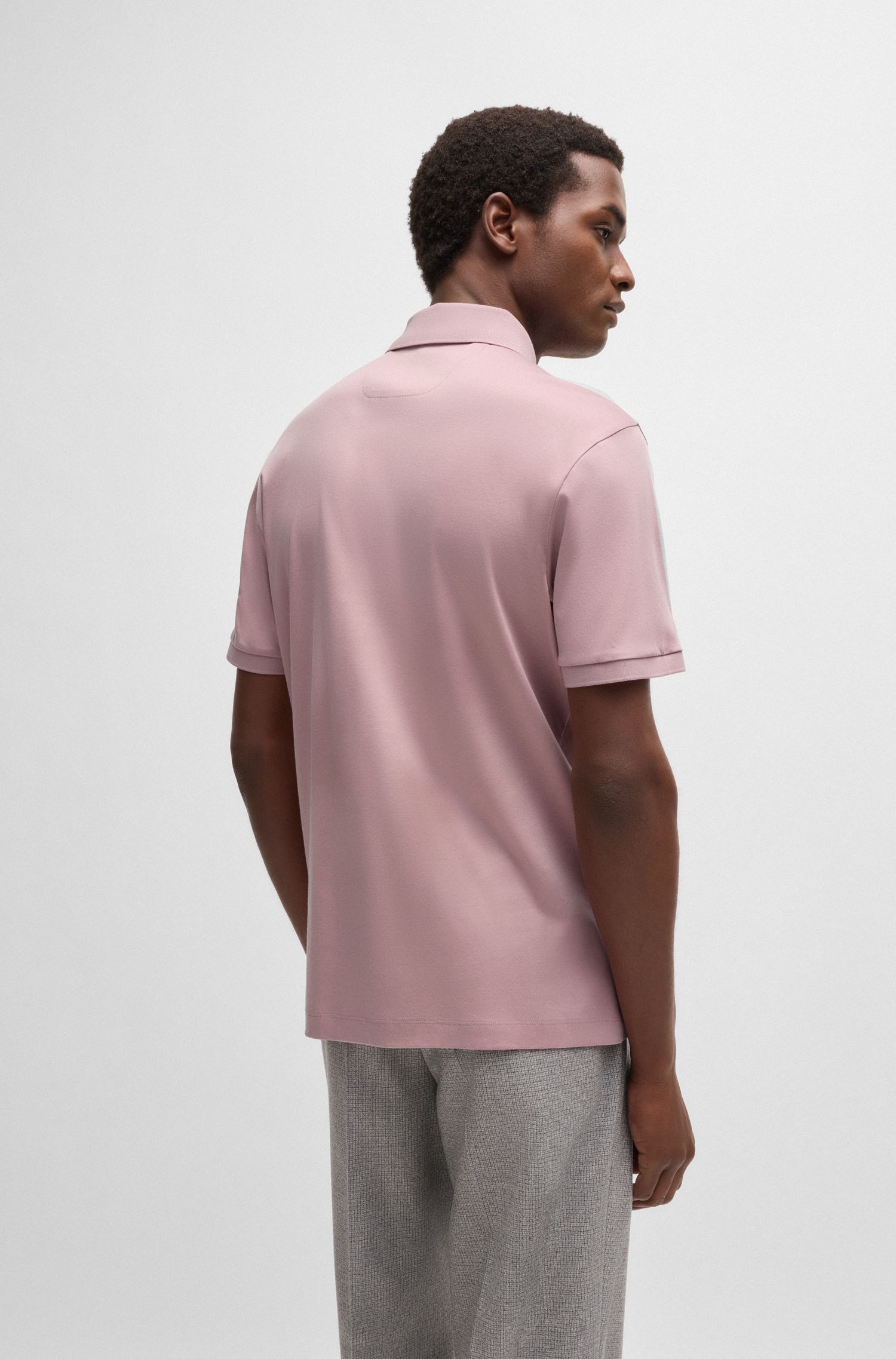 BOSS - Áo polo dáng regular fit từ cotton mercerized cao cấp