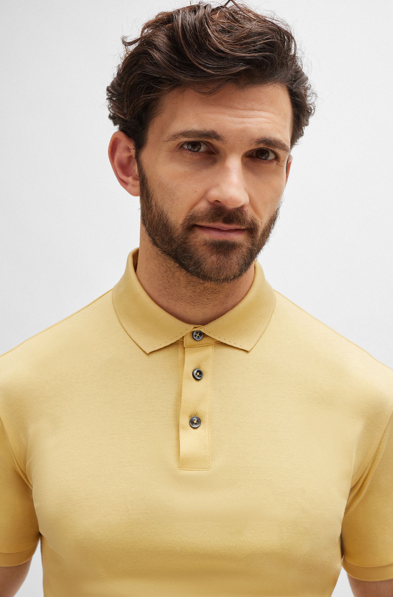 BOSS - Áo polo dáng regular fit từ cotton mercerized cao cấp