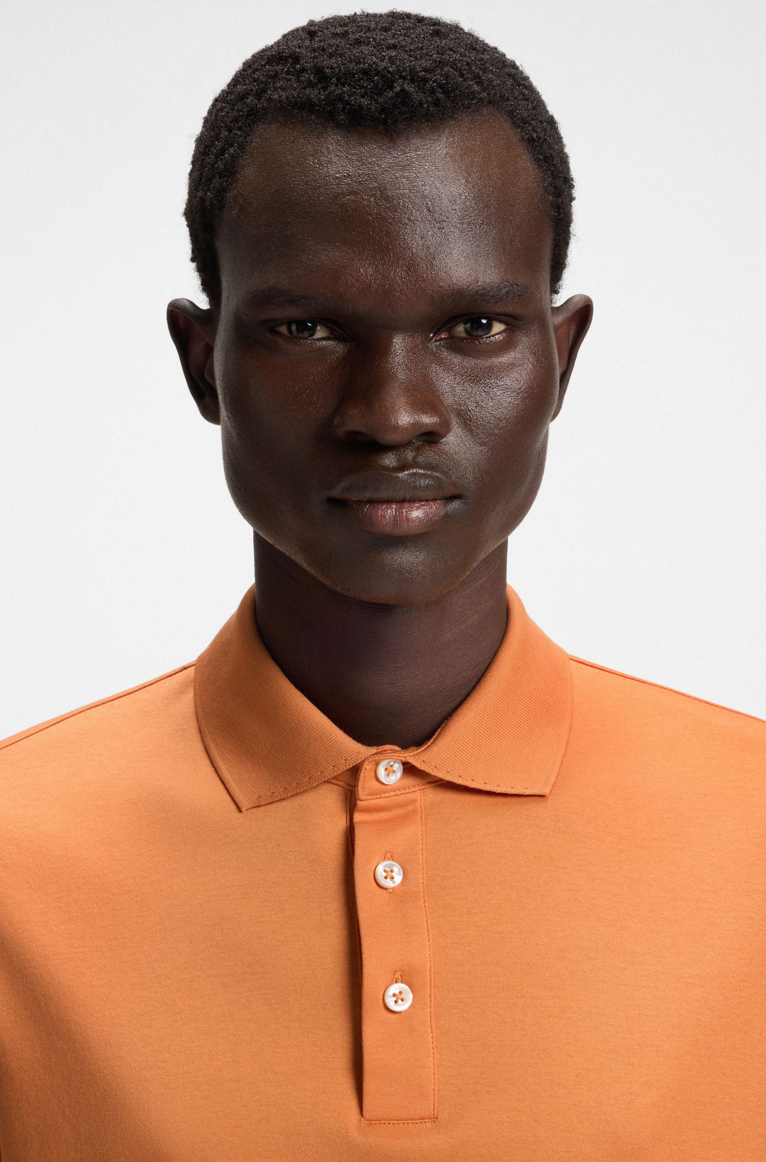 BOSS - Áo polo dáng regular fit từ cotton mercerized cao cấp