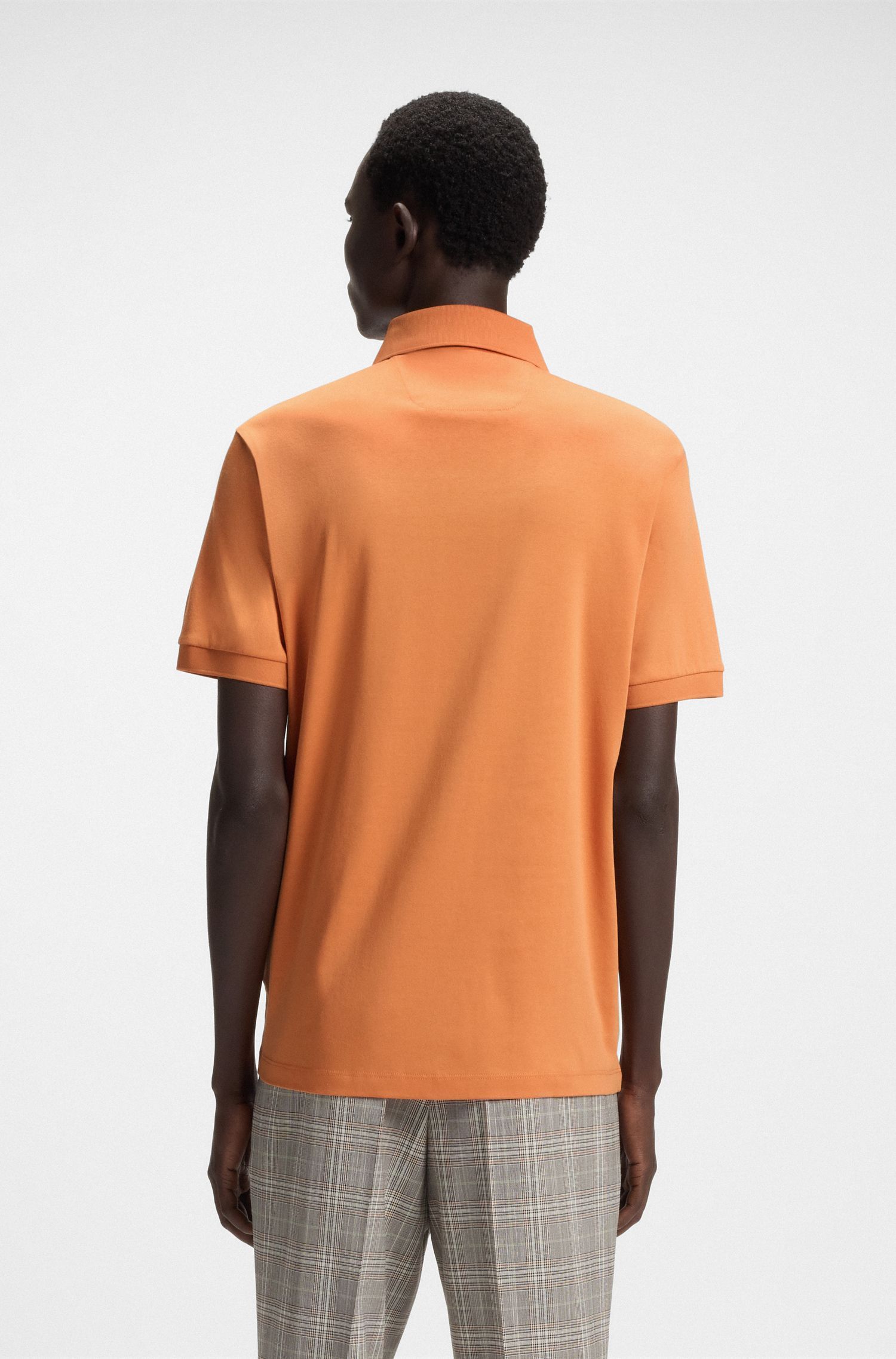 BOSS - Áo polo dáng regular fit từ cotton mercerized cao cấp