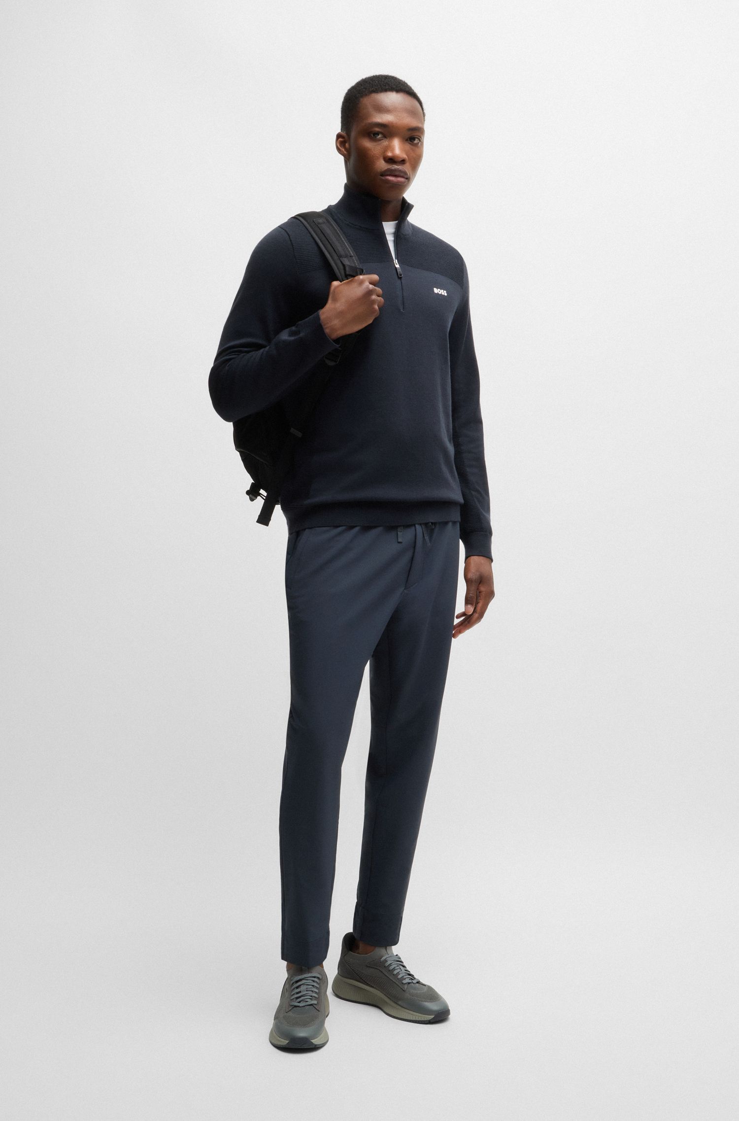 BOSS - Quần chinos dáng tapered fit