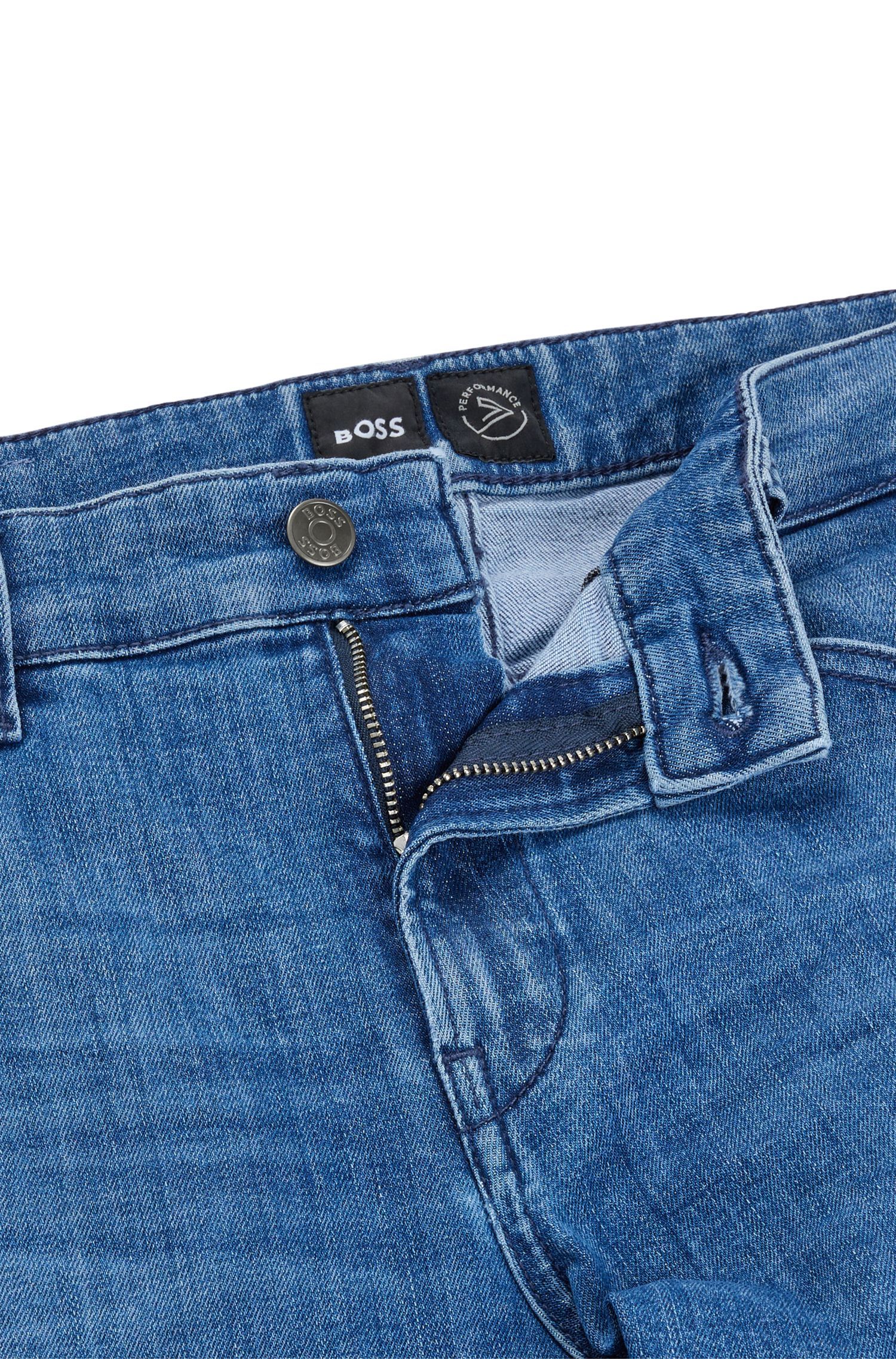 BOSS - Quần jeans P-Delaware chất cotton pha sợi co giãn