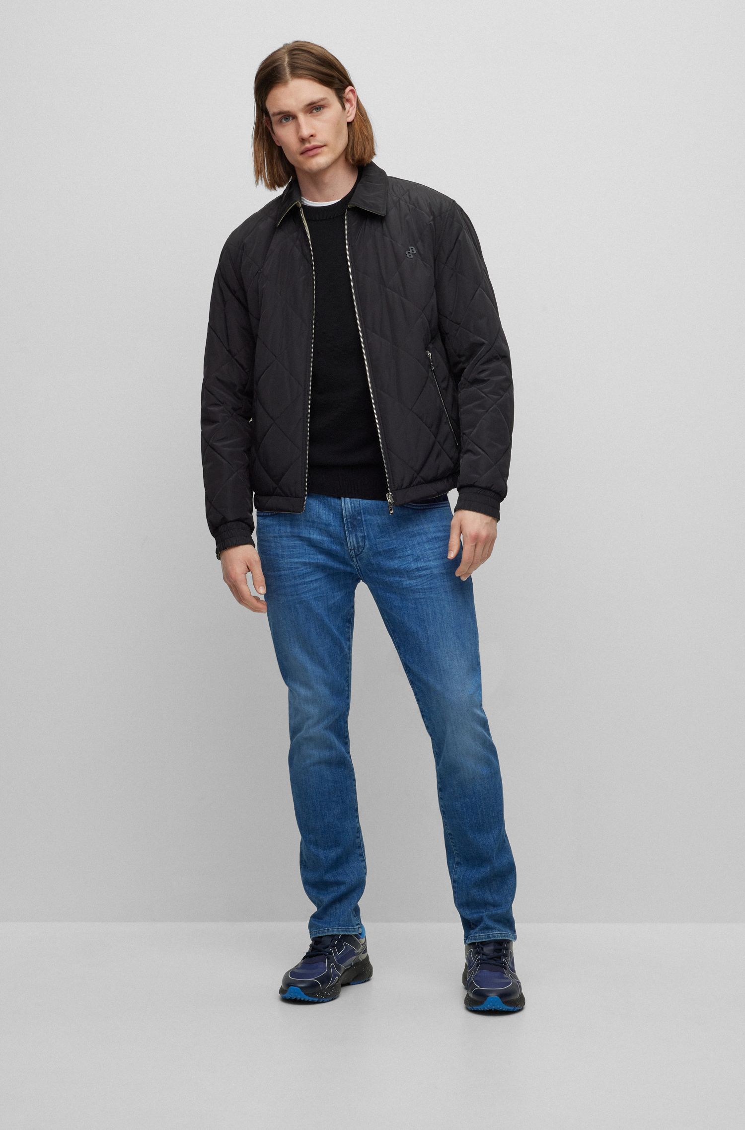 BOSS - Quần jeans P-Delaware chất cotton pha sợi co giãn