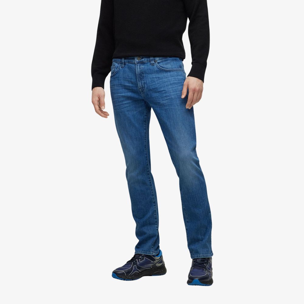 BOSS - Quần jeans P-Delaware chất cotton pha sợi co giãn