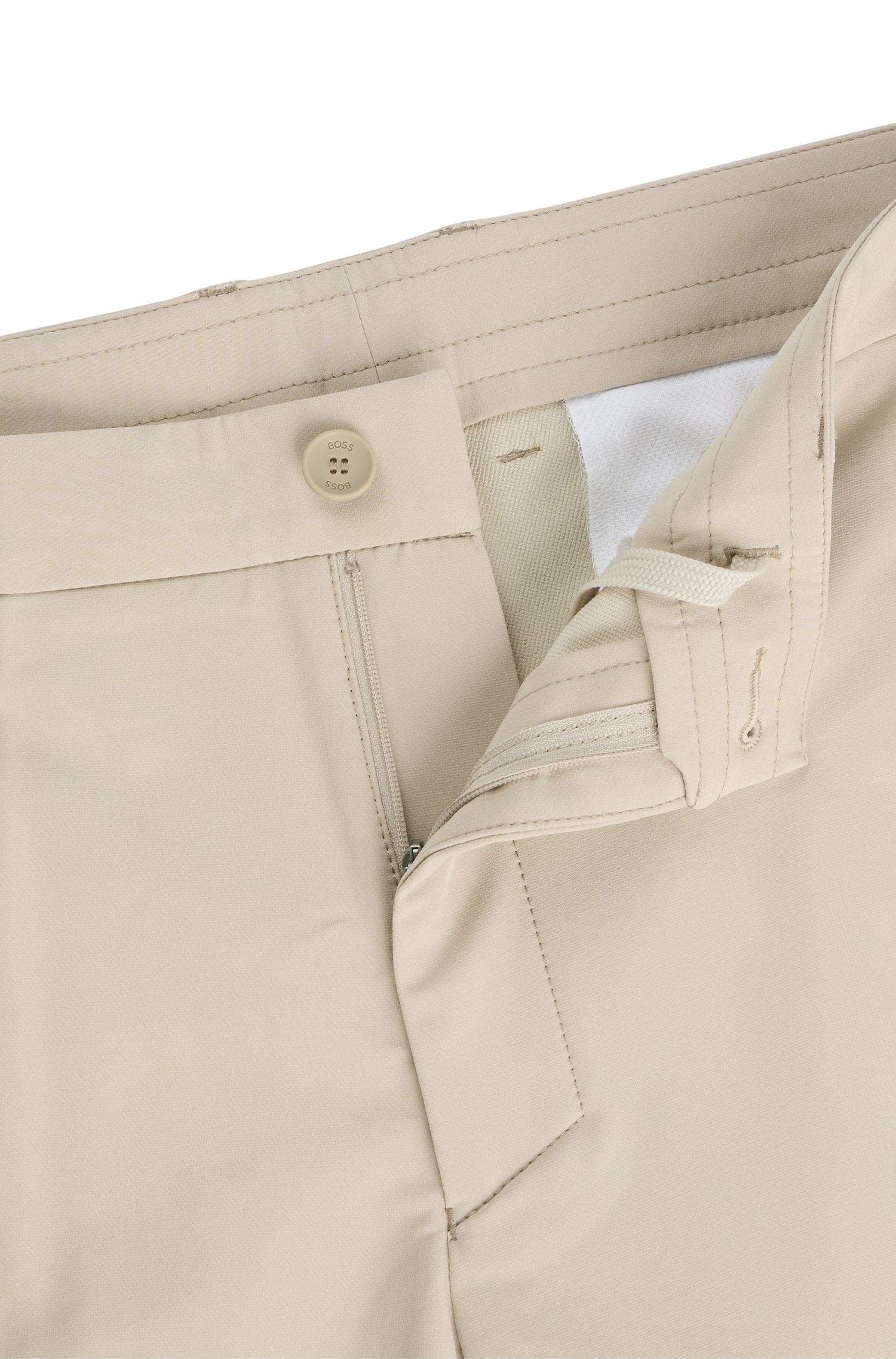 BOSS - Quần short slim-fit co giãn bốn chiều
