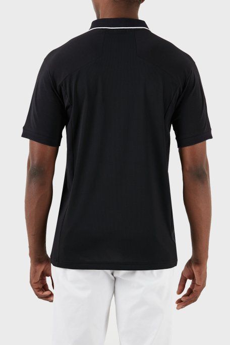 Áo polo dáng ôm slim fit từ cotton co giãn với khóa kéo tinh tế