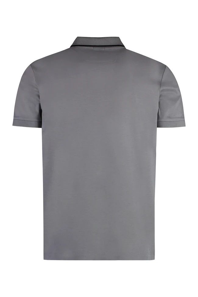 BOSS - Áo polo dáng ôm slim fit từ cotton interlock