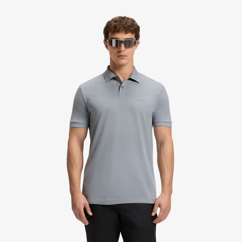 BOSS - Áo polo cotton piqué