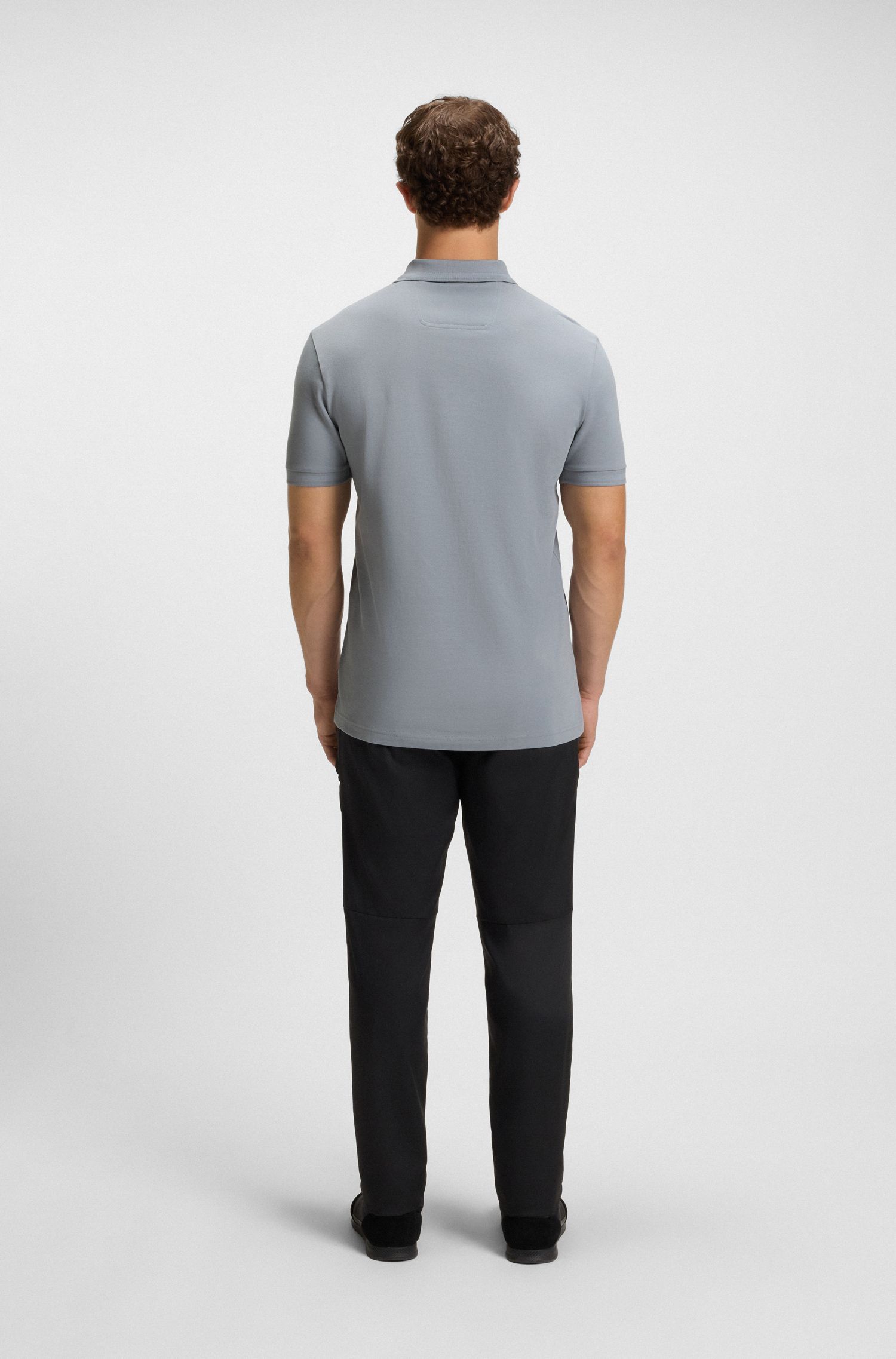 BOSS - Áo polo cotton piqué