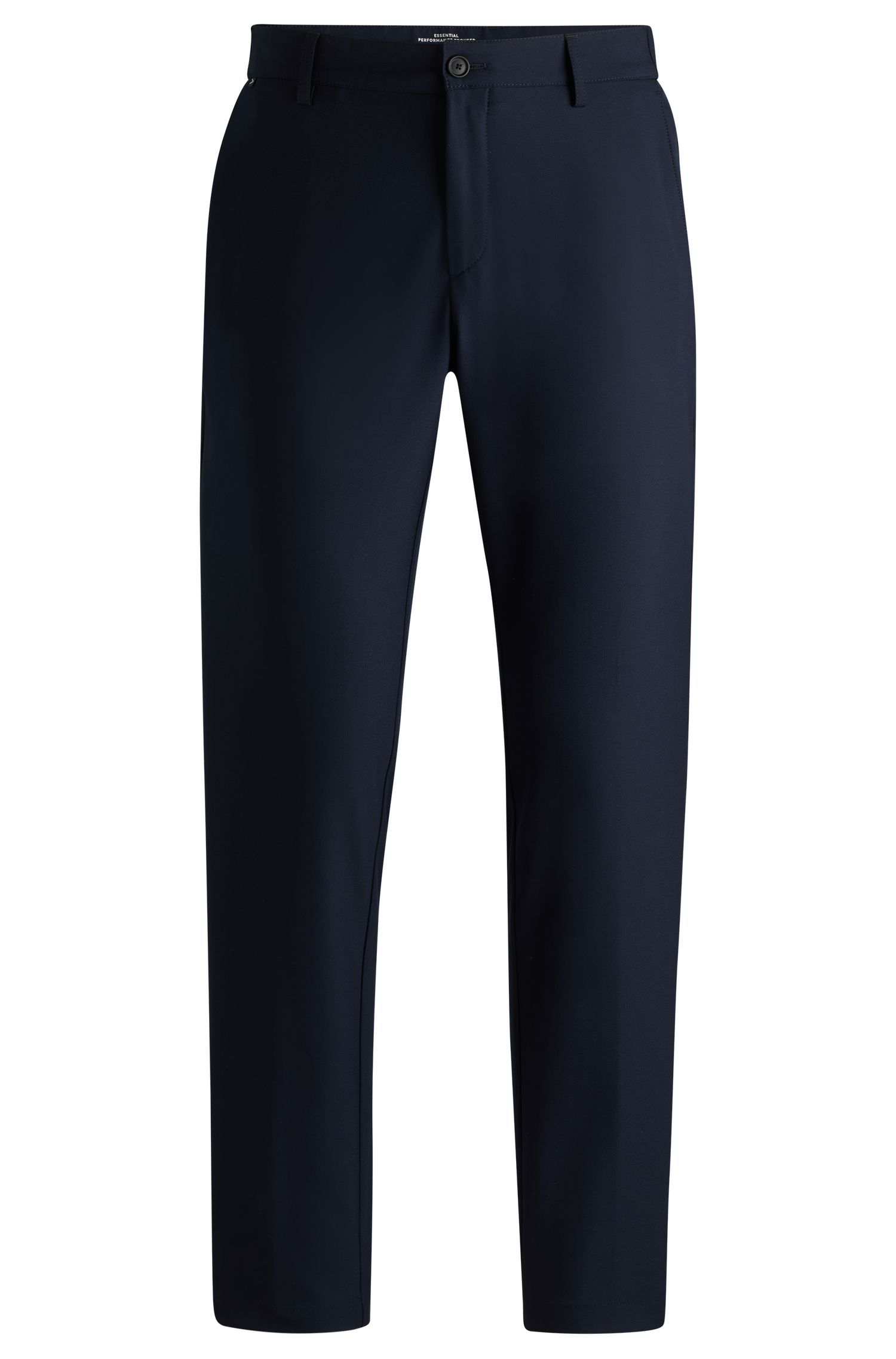BOSS - Quần âu dáng ôm slim fit vải co giãn hoạ tiết nhỏ