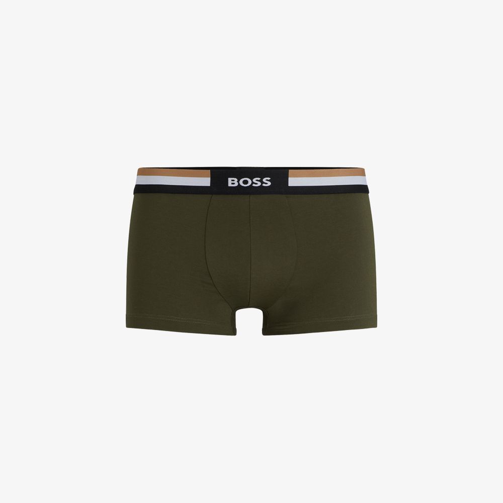 BOSS - Quần lót dáng trunk boxer với sọc đặc trưng