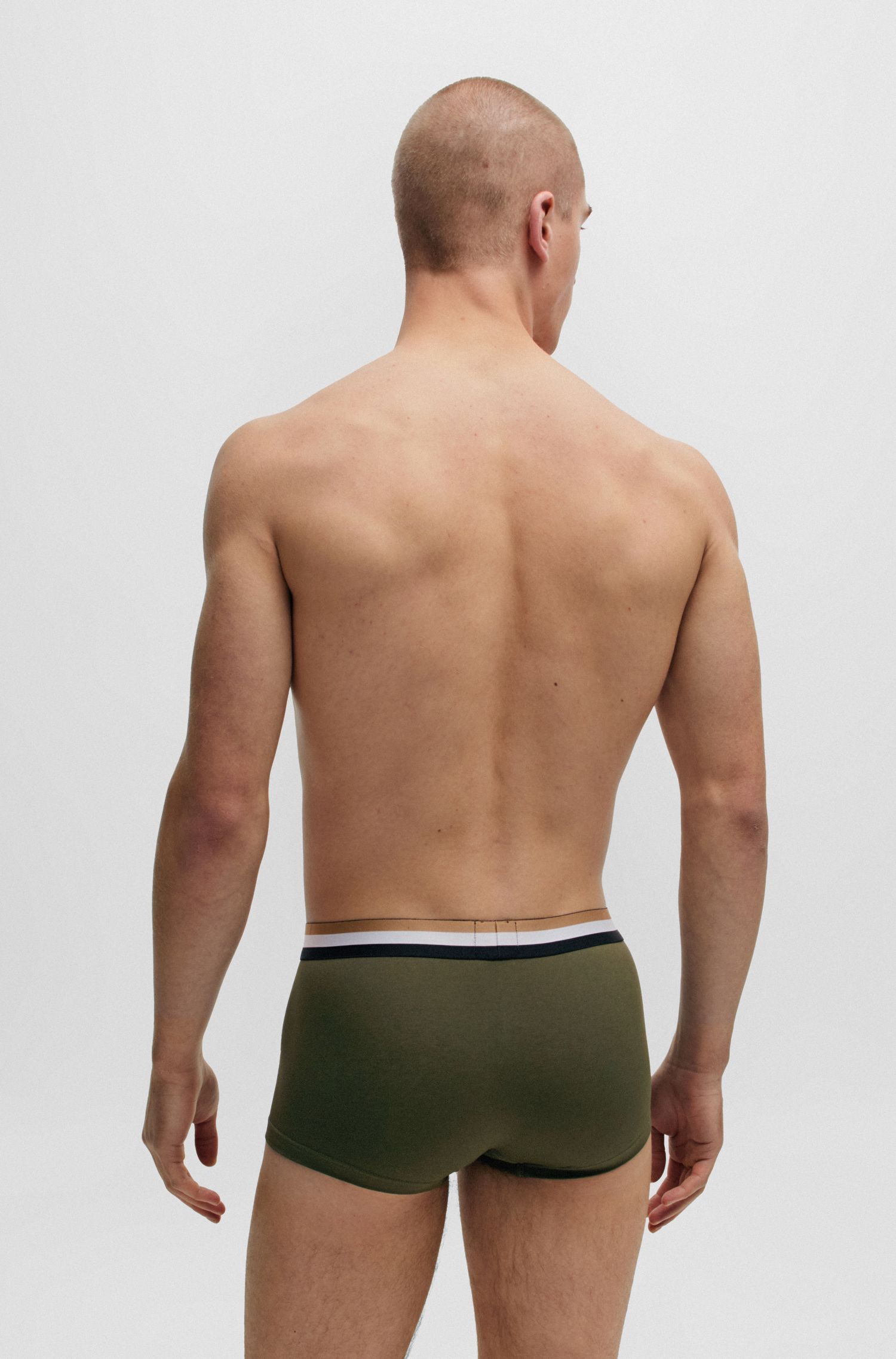 BOSS - Quần lót dáng trunk boxer với sọc đặc trưng