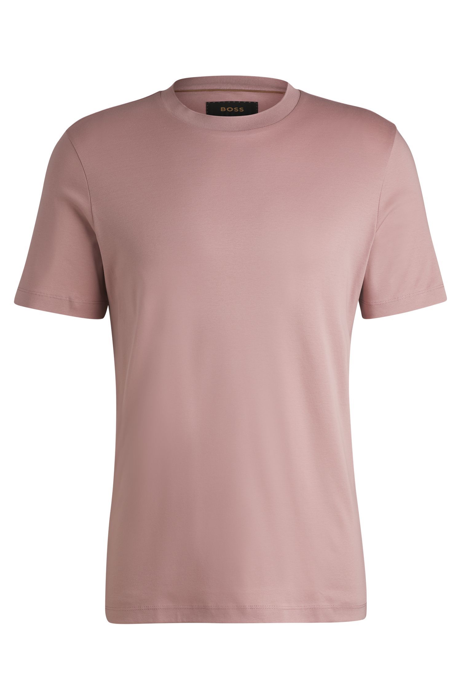 BOSS - Áo thun dáng regular fit vải cotton mercerized