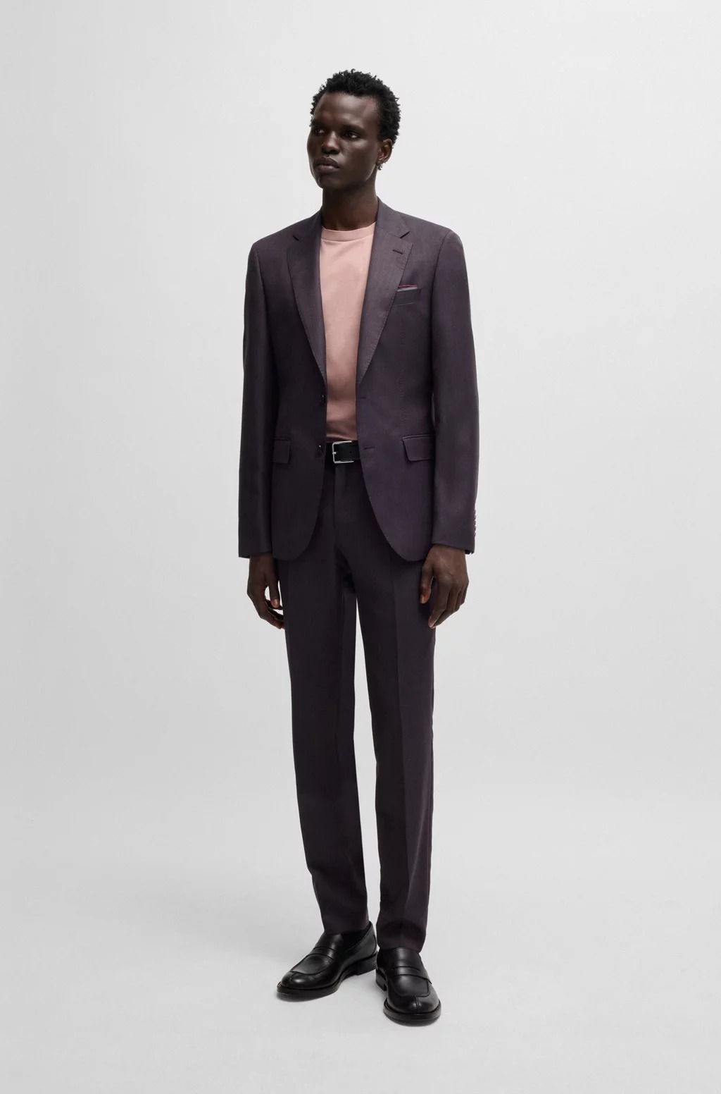 BOSS - Áo thun dáng regular fit vải cotton mercerized