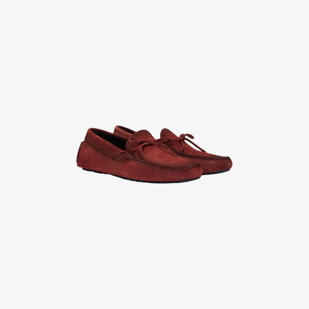 BOSS - Giày moccasin da lộn quai khóa
