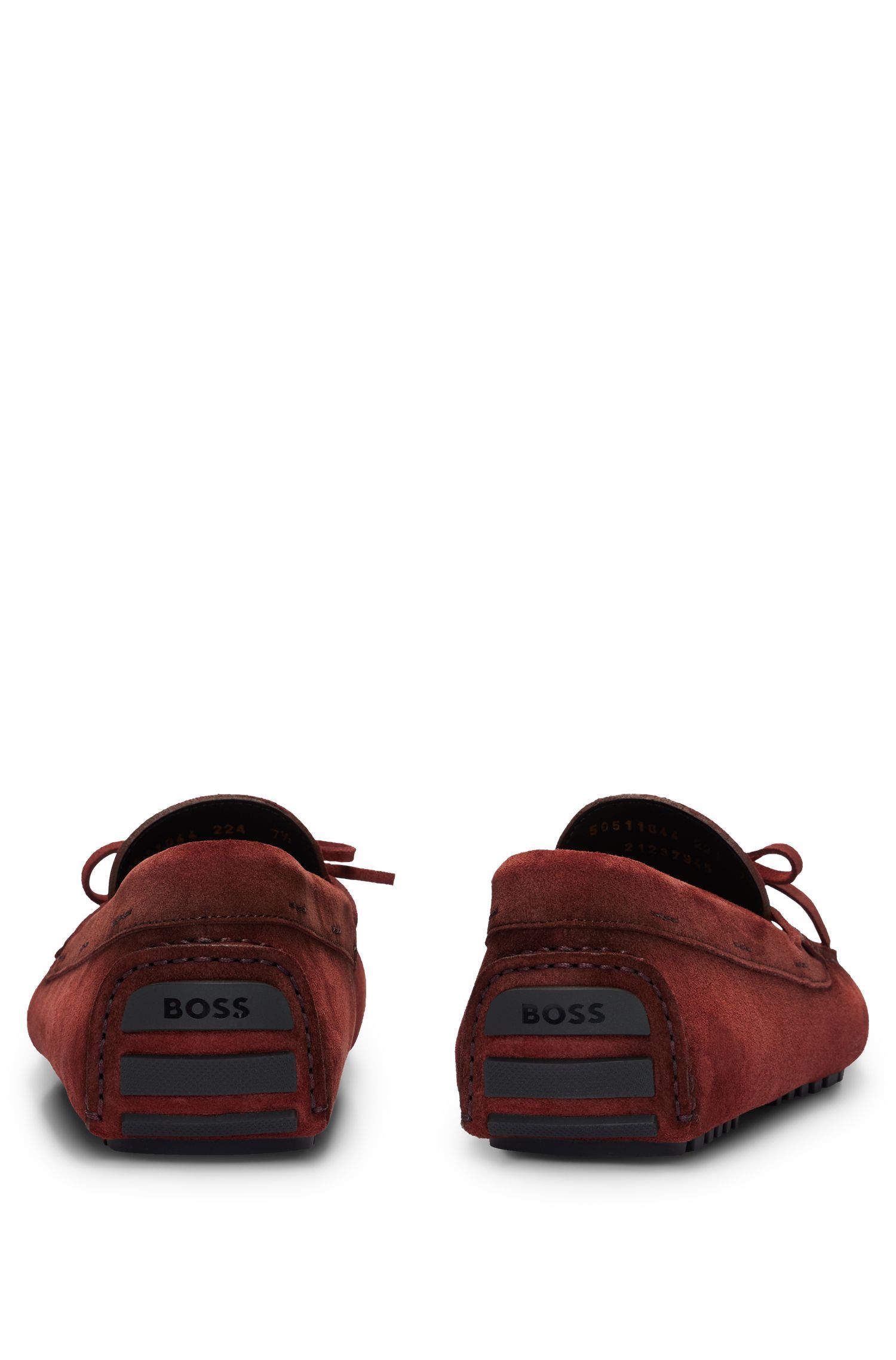 BOSS - Giày moccasin da lộn quai khóa