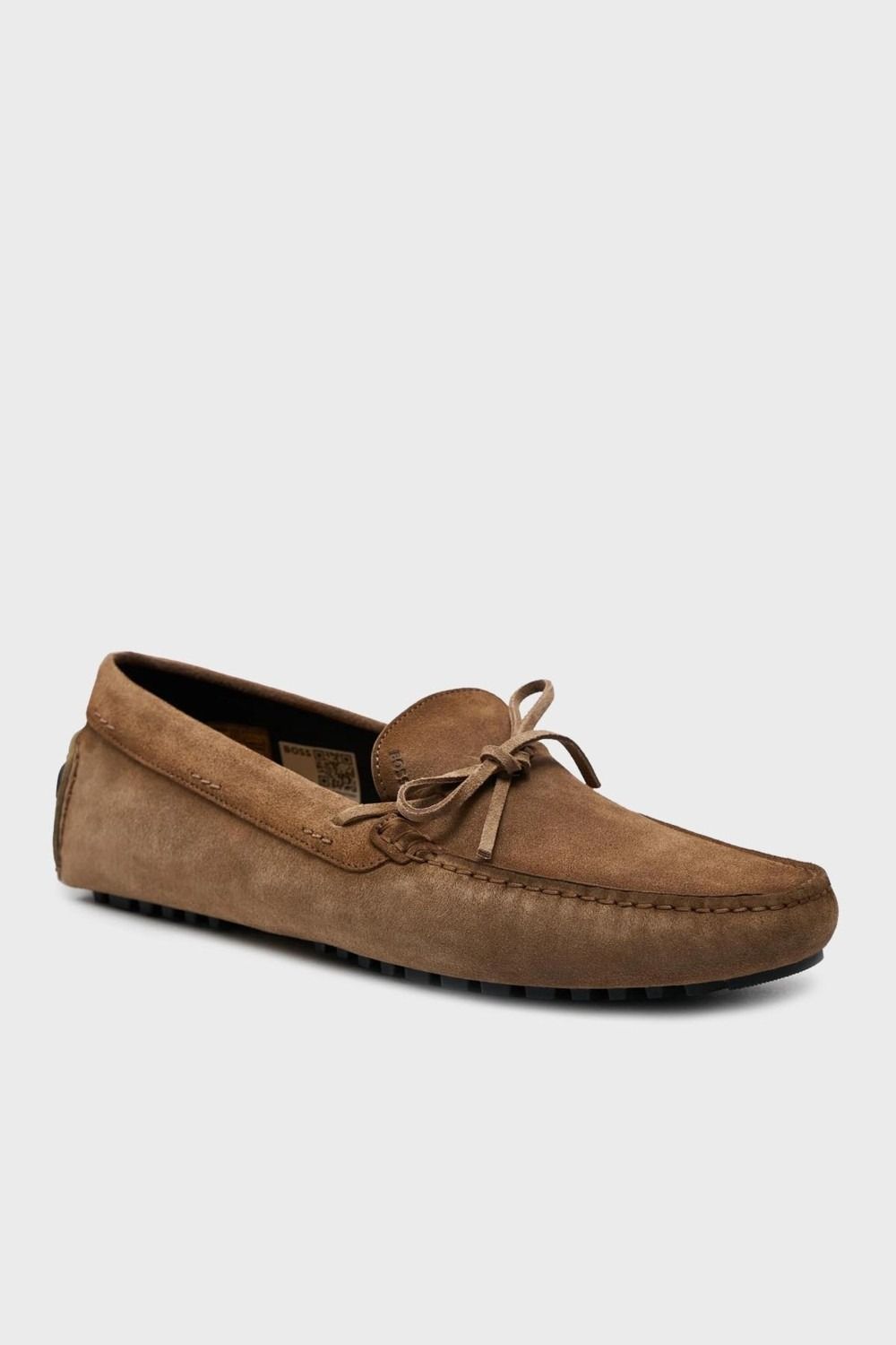 BOSS - Giày moccasin da lộn quai khóa