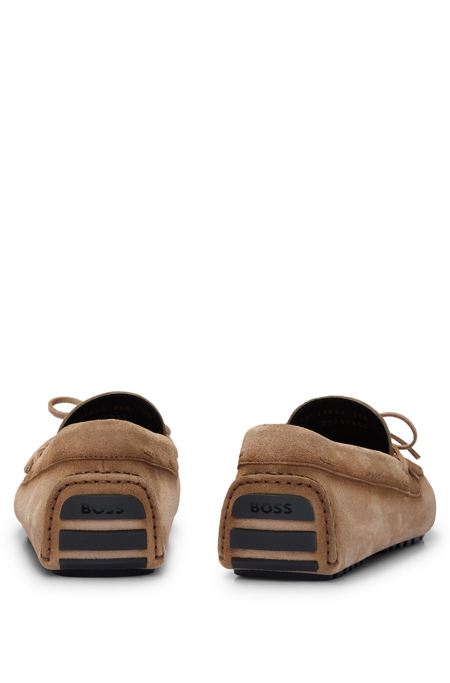 BOSS - Giày moccasin da lộn quai khóa