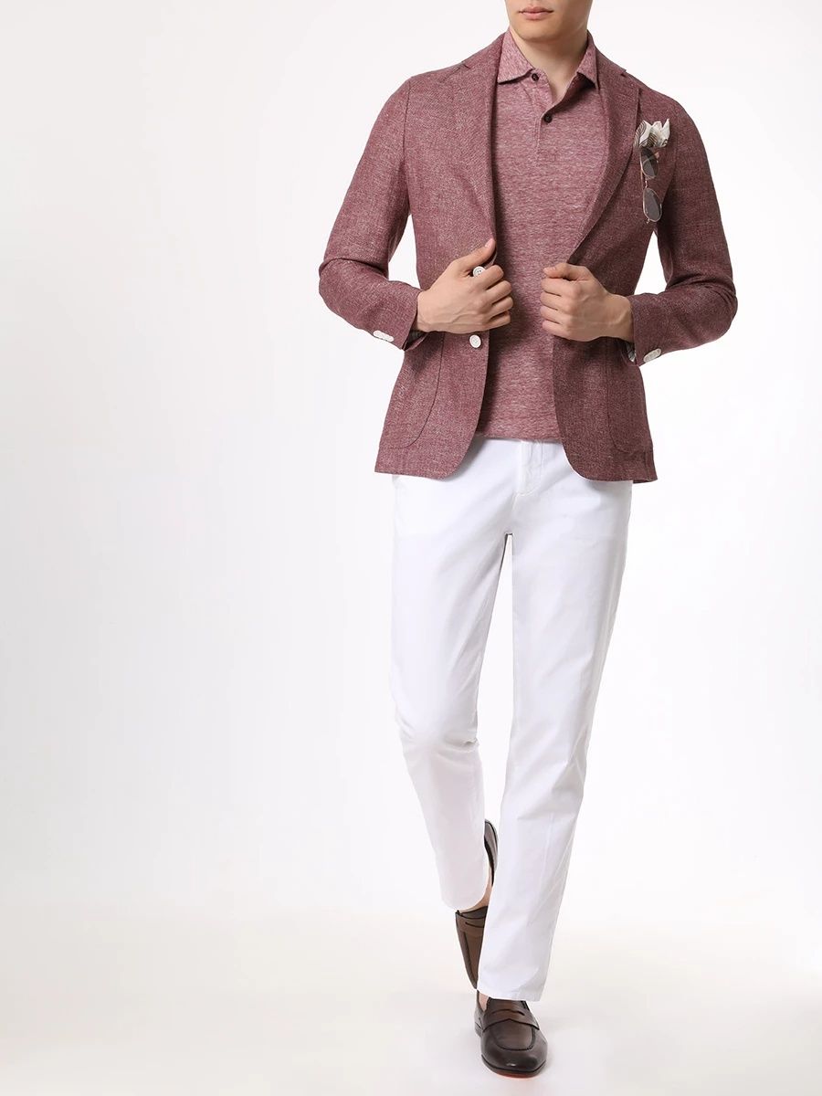 BOSS - Áo polo dáng regular fit cotton và linen